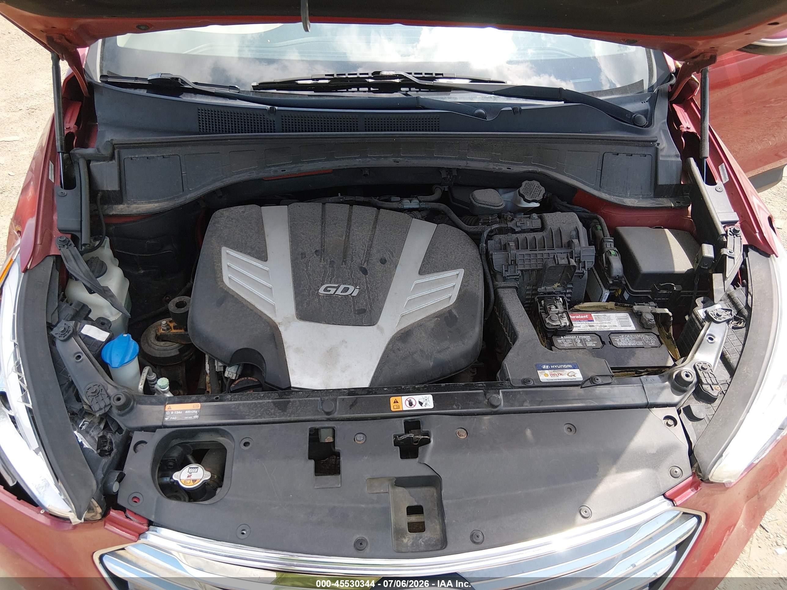 2013 Hyundai Santa Fe Gls Красный vin: KM8SNDHFXDU012807
