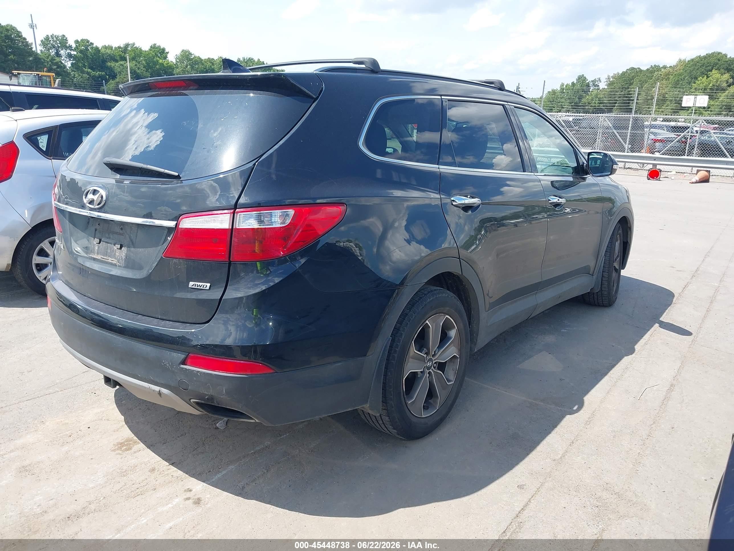 2014 Hyundai Santa Fe Gls Black vin: KM8SNDHFXEU063001