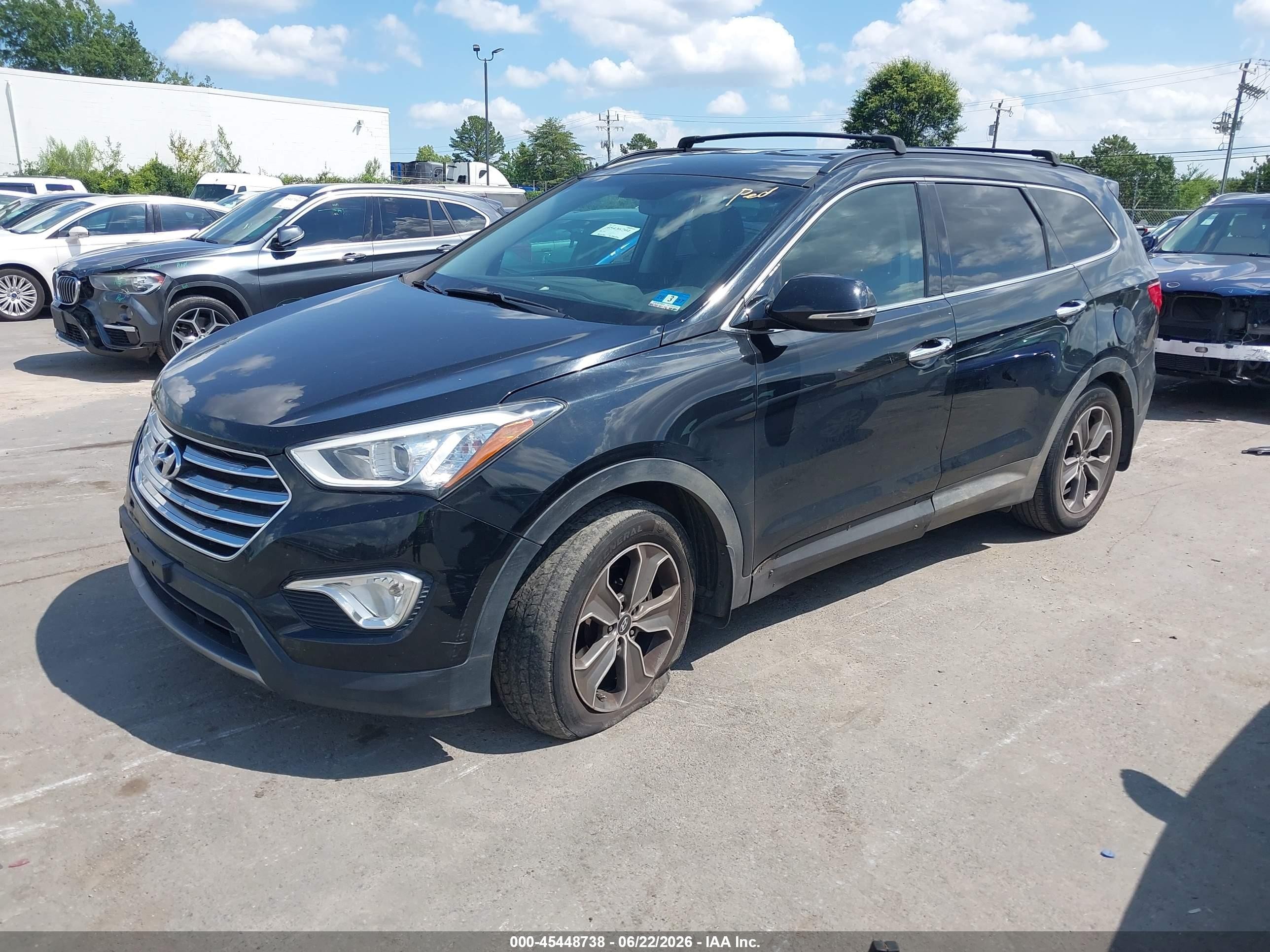 2014 Hyundai Santa Fe Gls Black vin: KM8SNDHFXEU063001