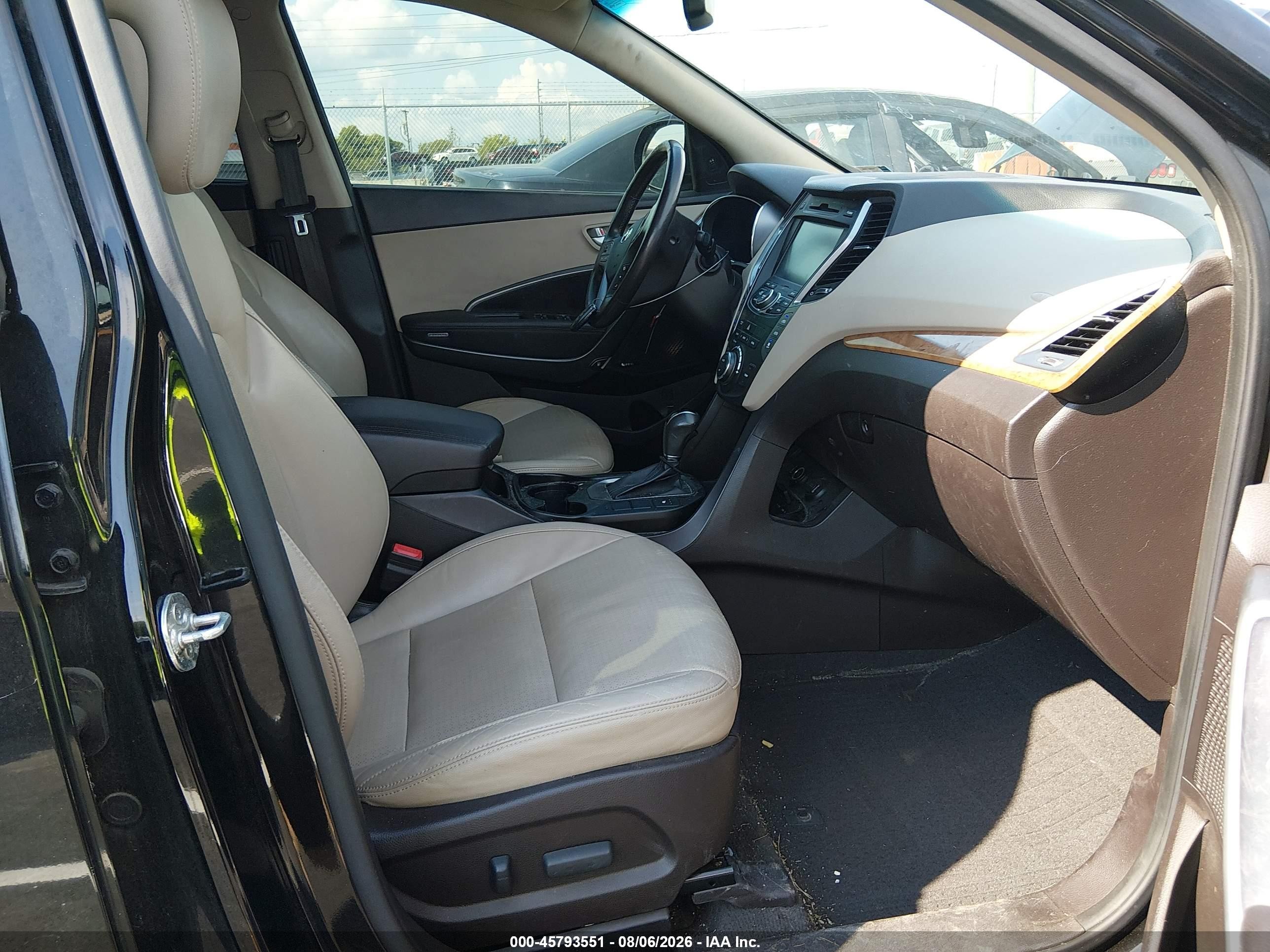 2013 Hyundai Santa Fe Limited Black vin: KM8SR4HF0DU010195