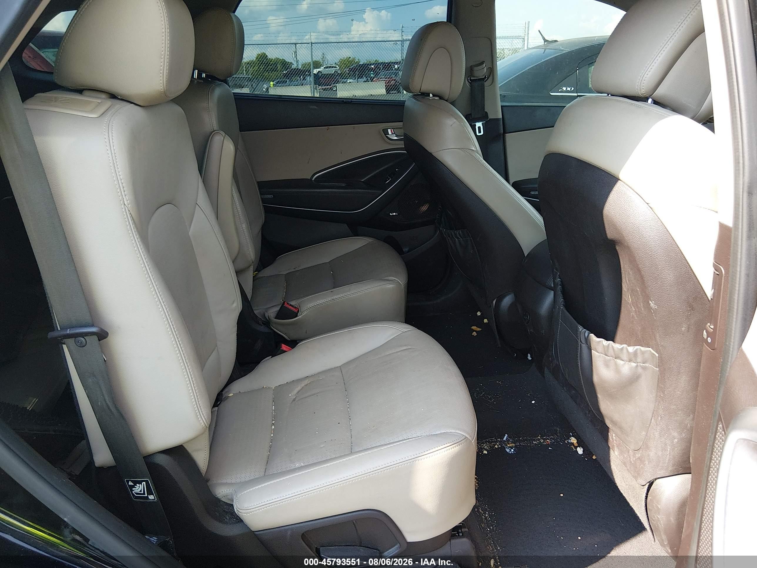 2013 Hyundai Santa Fe Limited Black vin: KM8SR4HF0DU010195