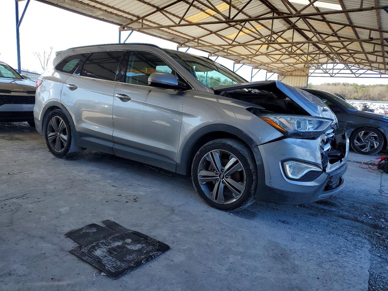 2014 Hyundai Santa Fe Gls Серебряный vin: KM8SR4HF0EU039195