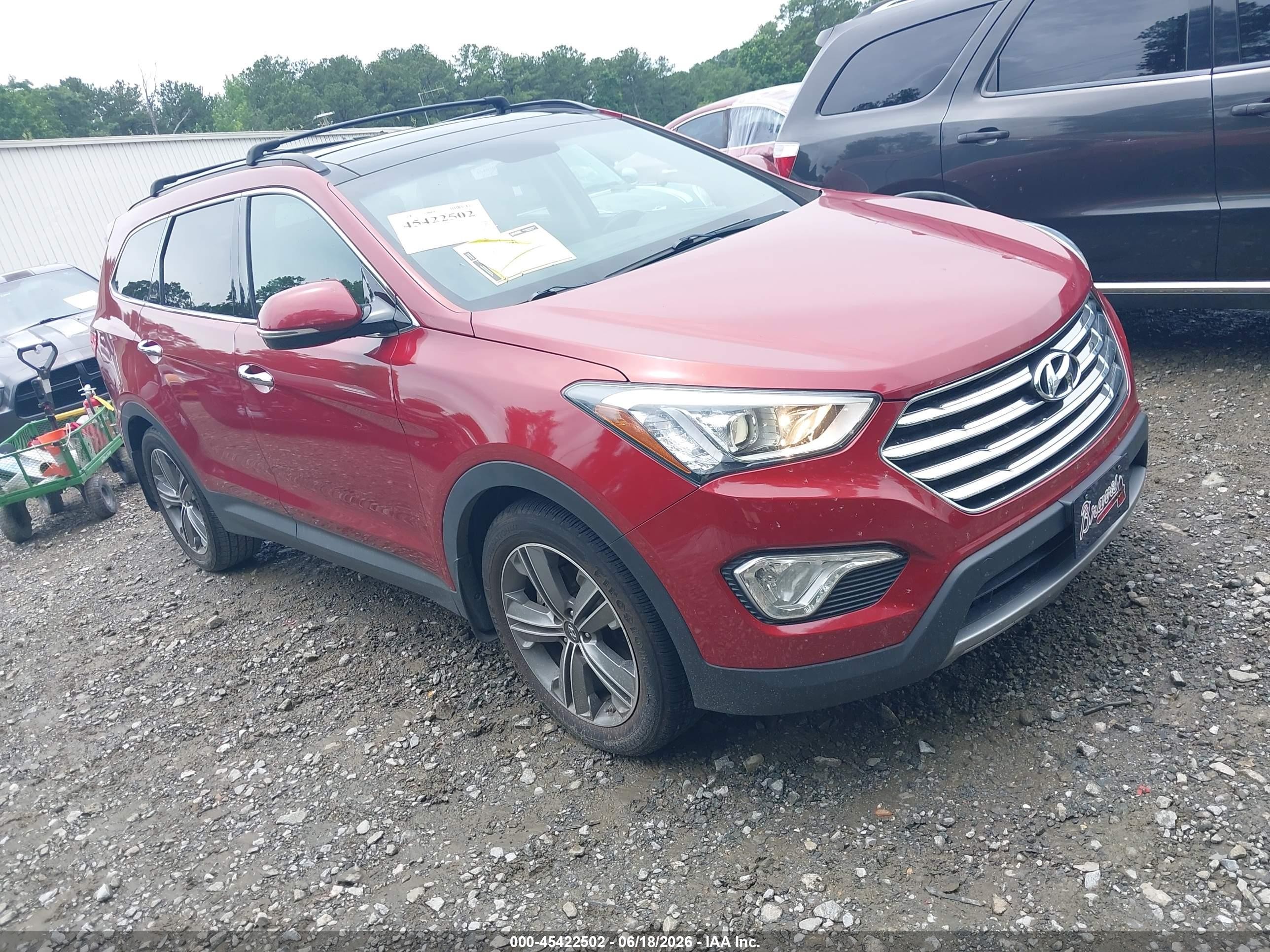 2014 Hyundai Santa Fe Limited Red vin: KM8SR4HF0EU072410