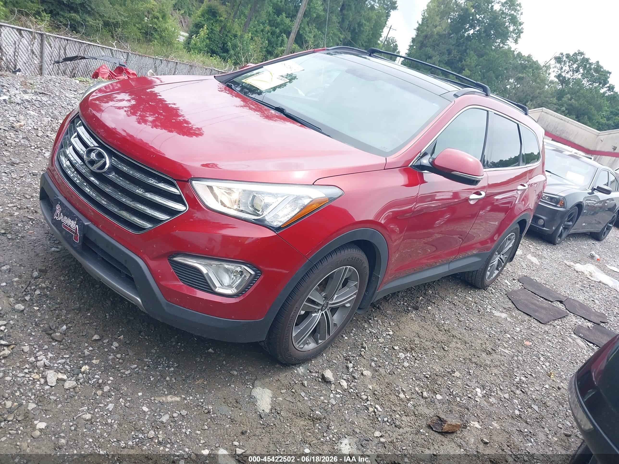 2014 Hyundai Santa Fe Limited Red vin: KM8SR4HF0EU072410