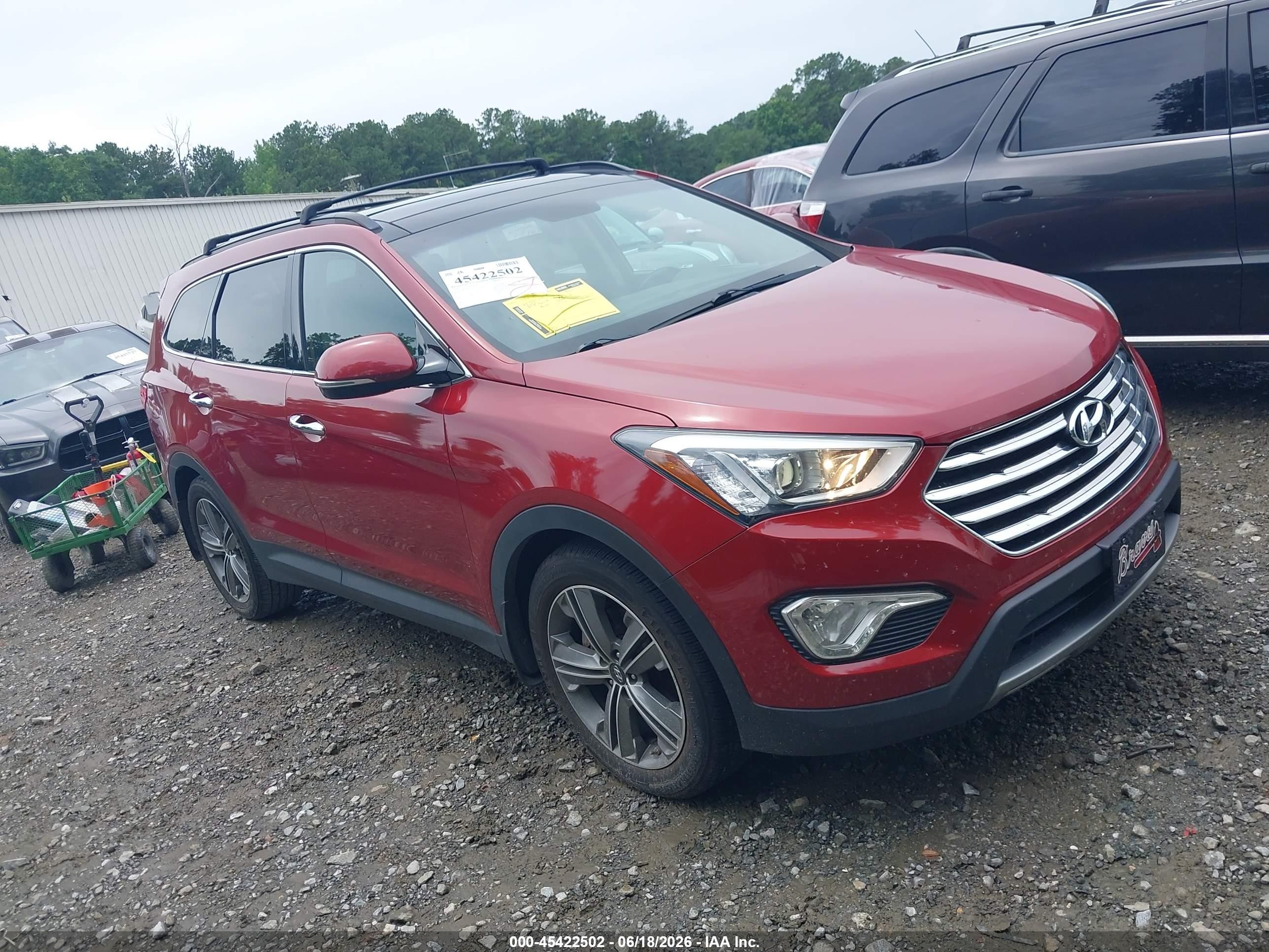 2014 Hyundai Santa Fe Limited Red vin: KM8SR4HF0EU072410