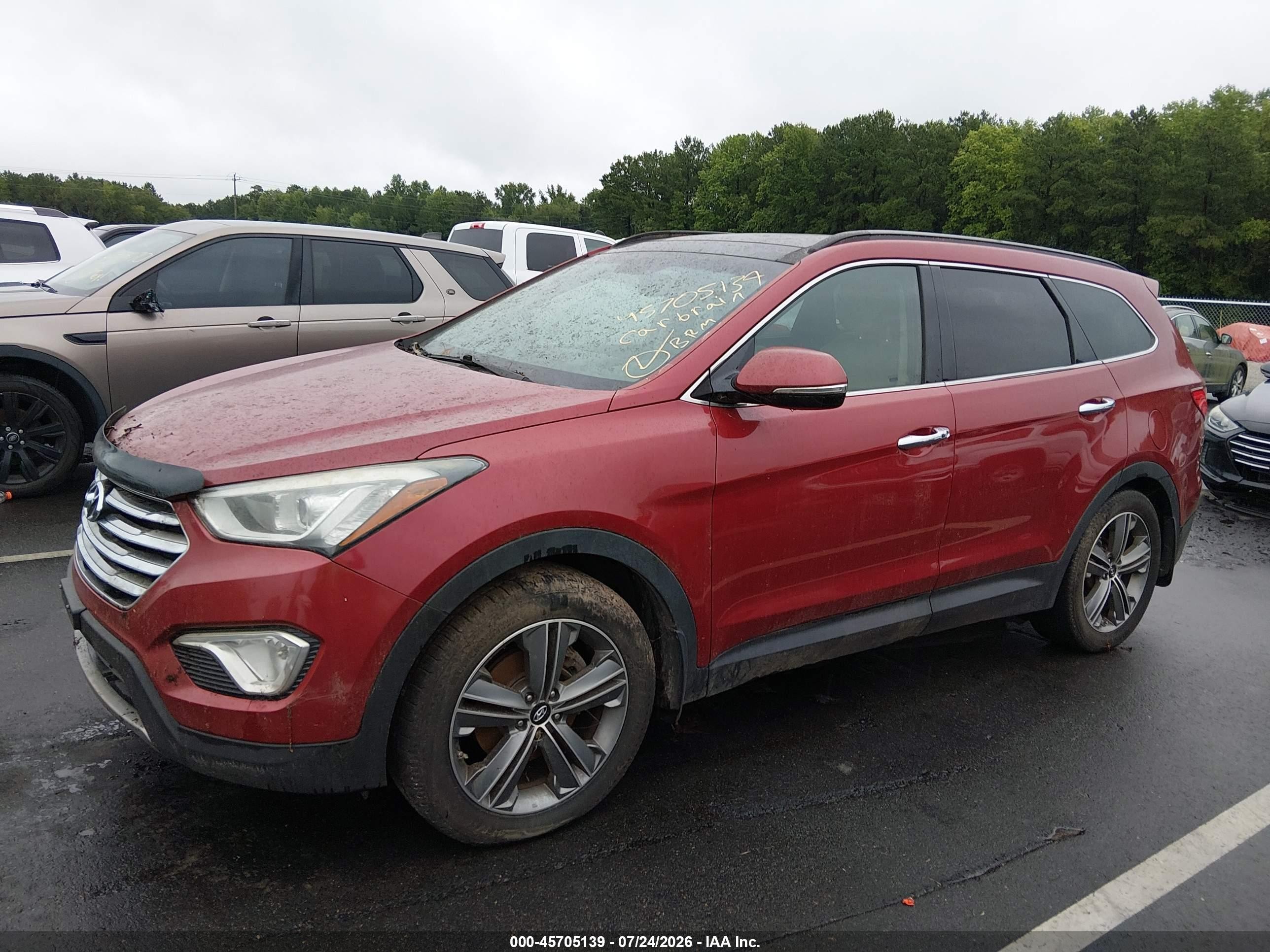 2015 Hyundai Santa Fe Limited Red vin: KM8SR4HF0FU104404