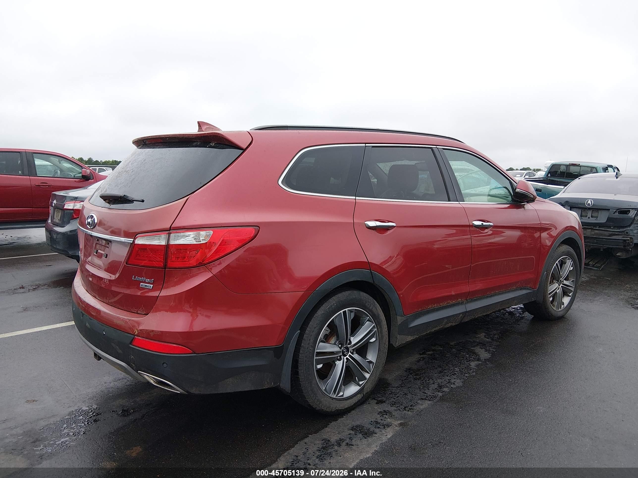 2015 Hyundai Santa Fe Limited Red vin: KM8SR4HF0FU104404