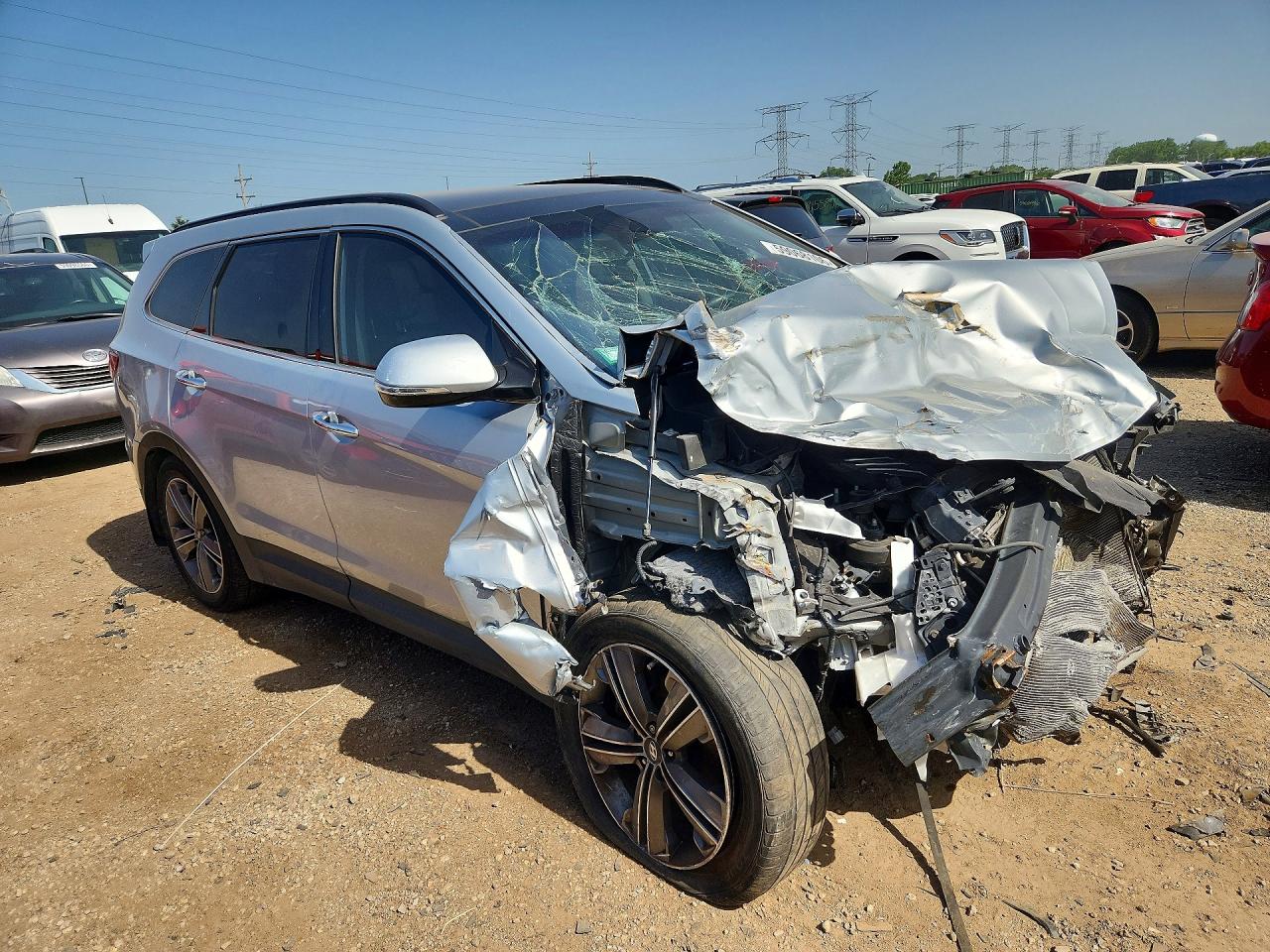 2015 Hyundai Santa Fe Limited Silver vin: KM8SR4HF0FU107545