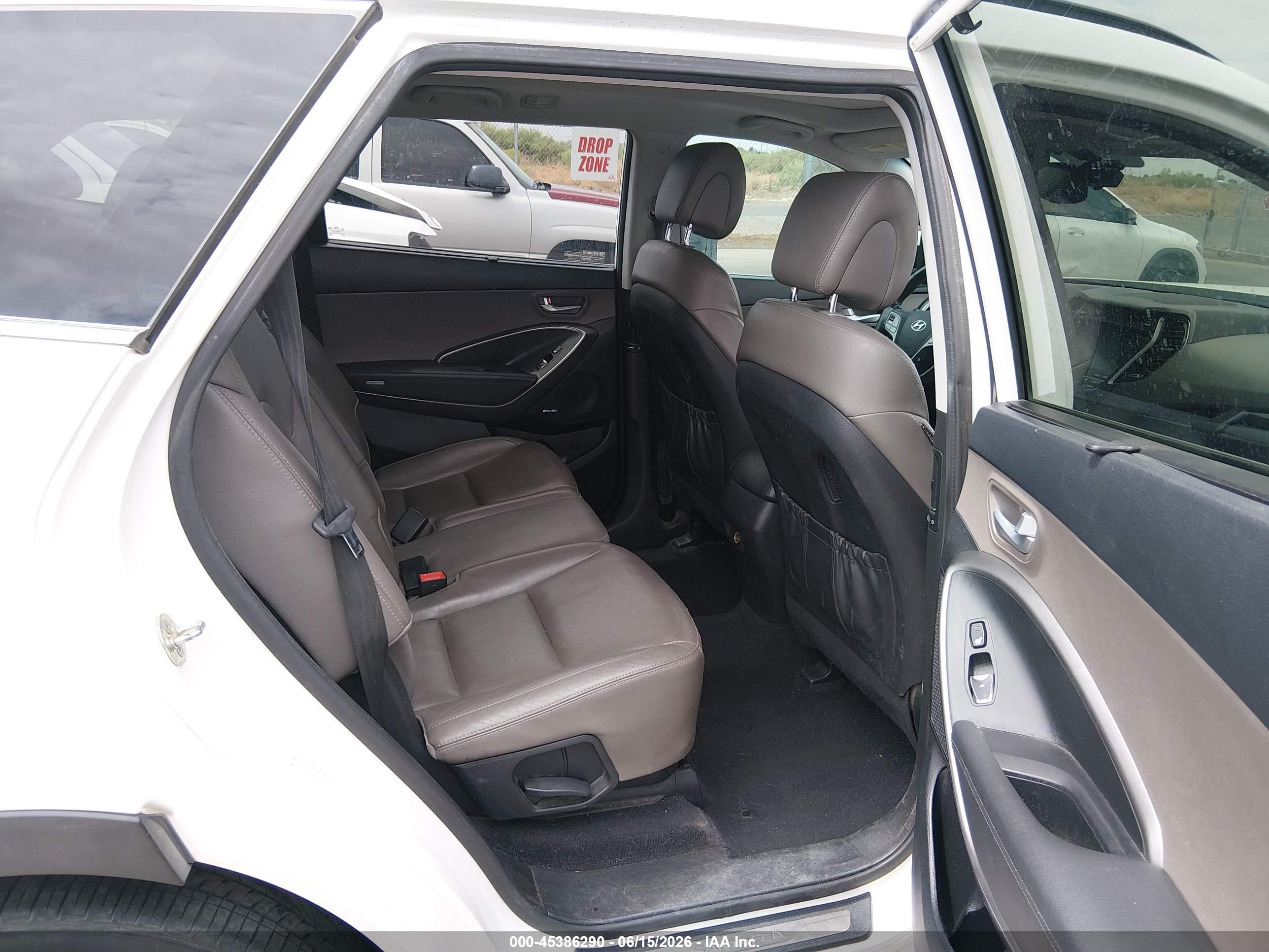 2015 Hyundai Santa Fe Gls White vin: KM8SR4HF0FU119145