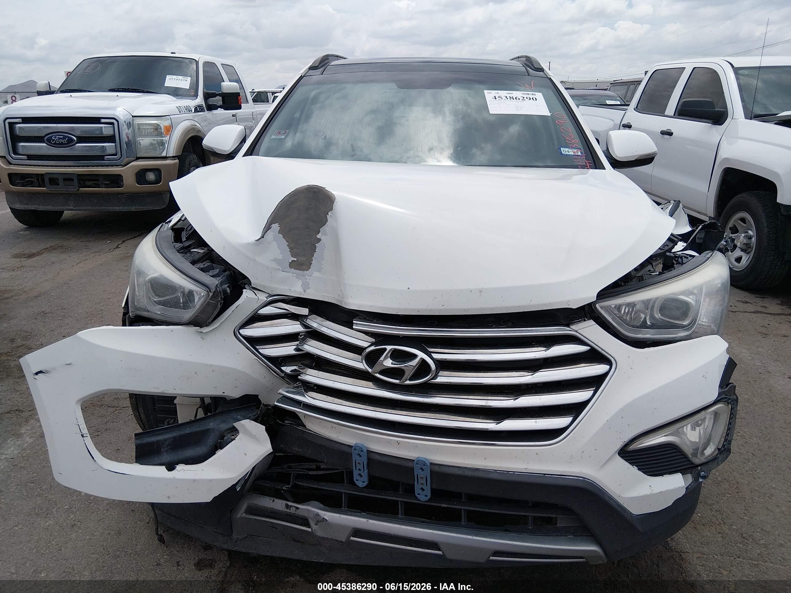2015 Hyundai Santa Fe Gls White vin: KM8SR4HF0FU119145