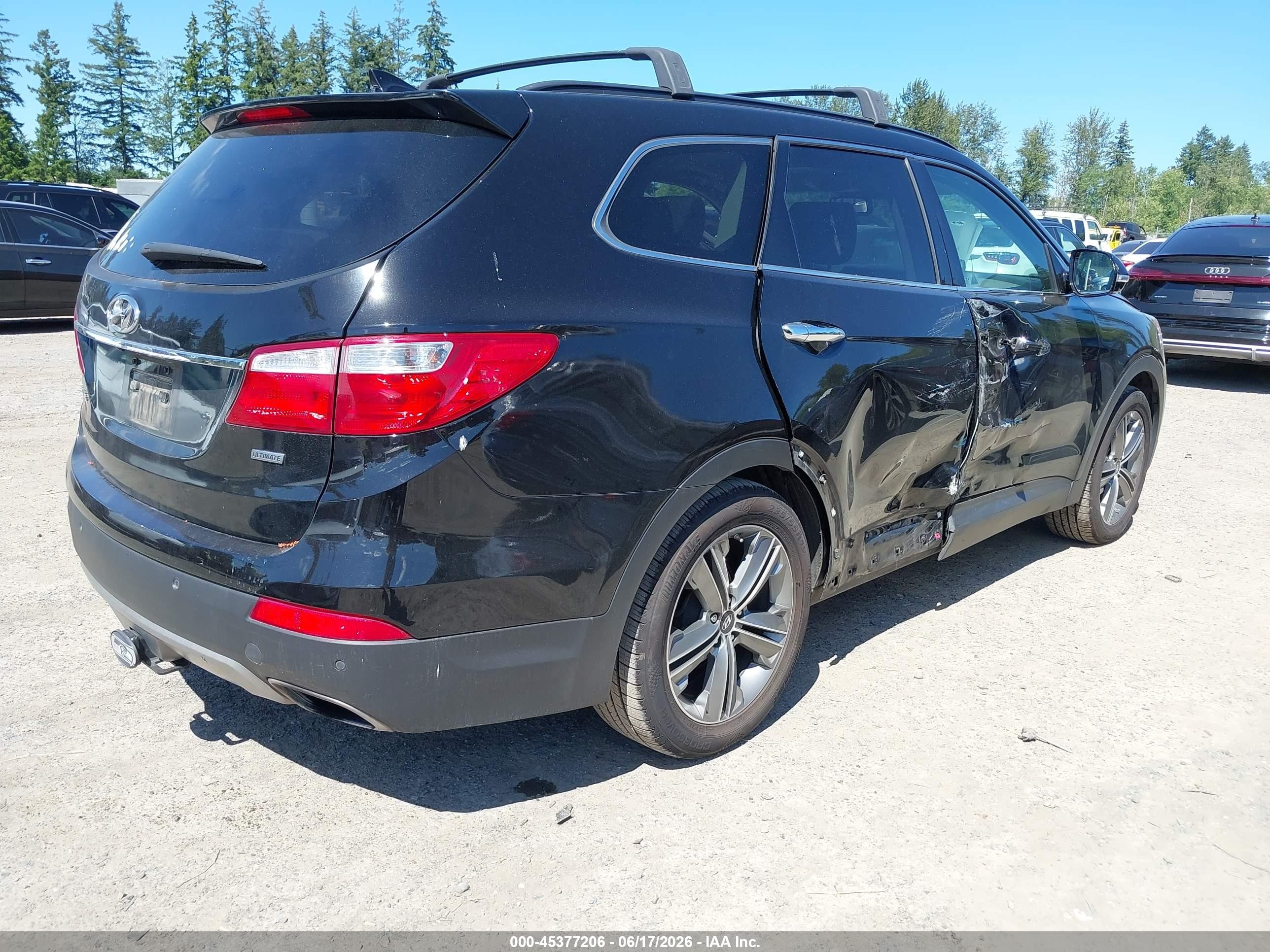 2015 Hyundai Santa Fe Gls Black vin: KM8SR4HF0FU120814