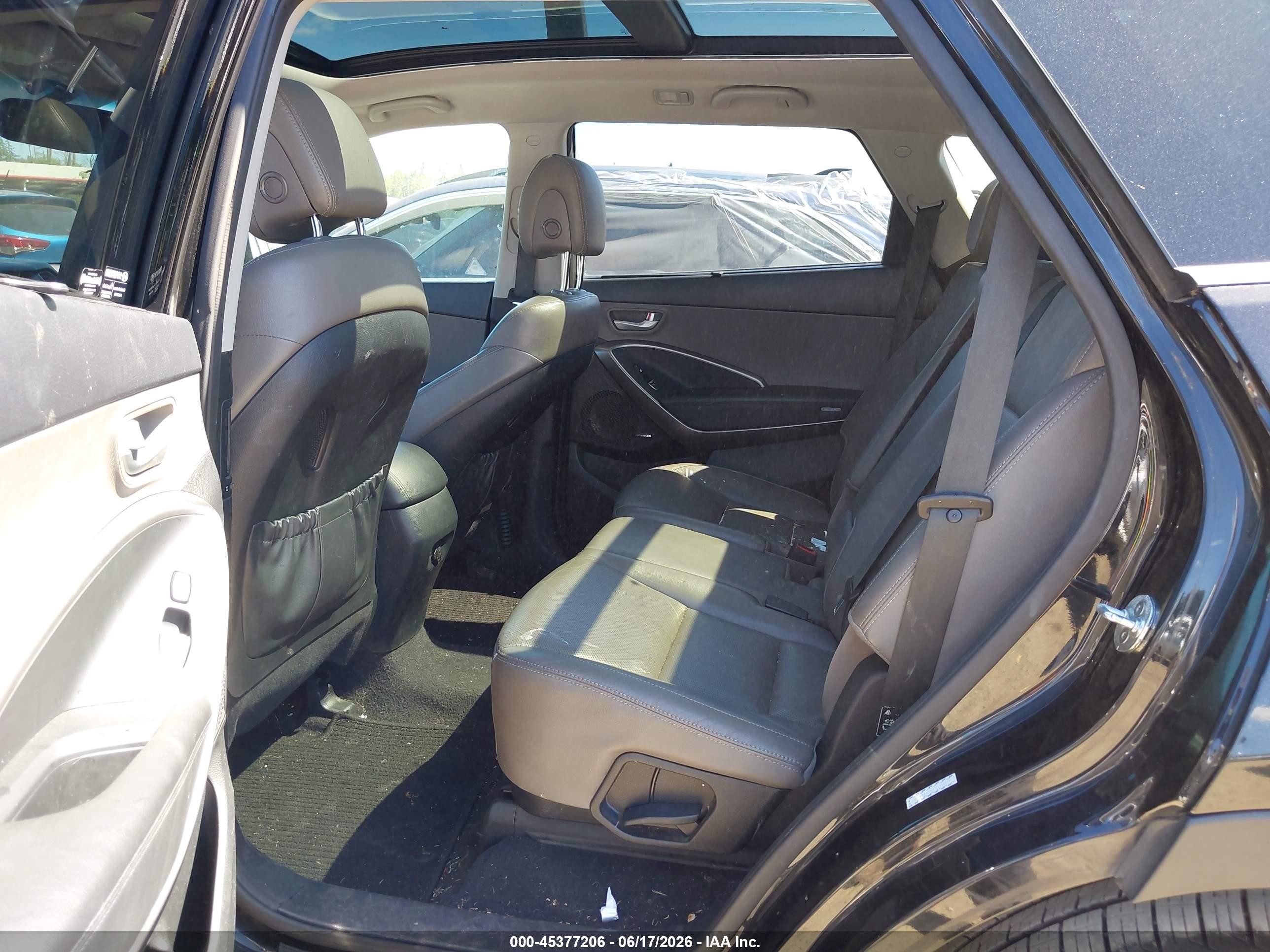 2015 Hyundai Santa Fe Gls Black vin: KM8SR4HF0FU120814