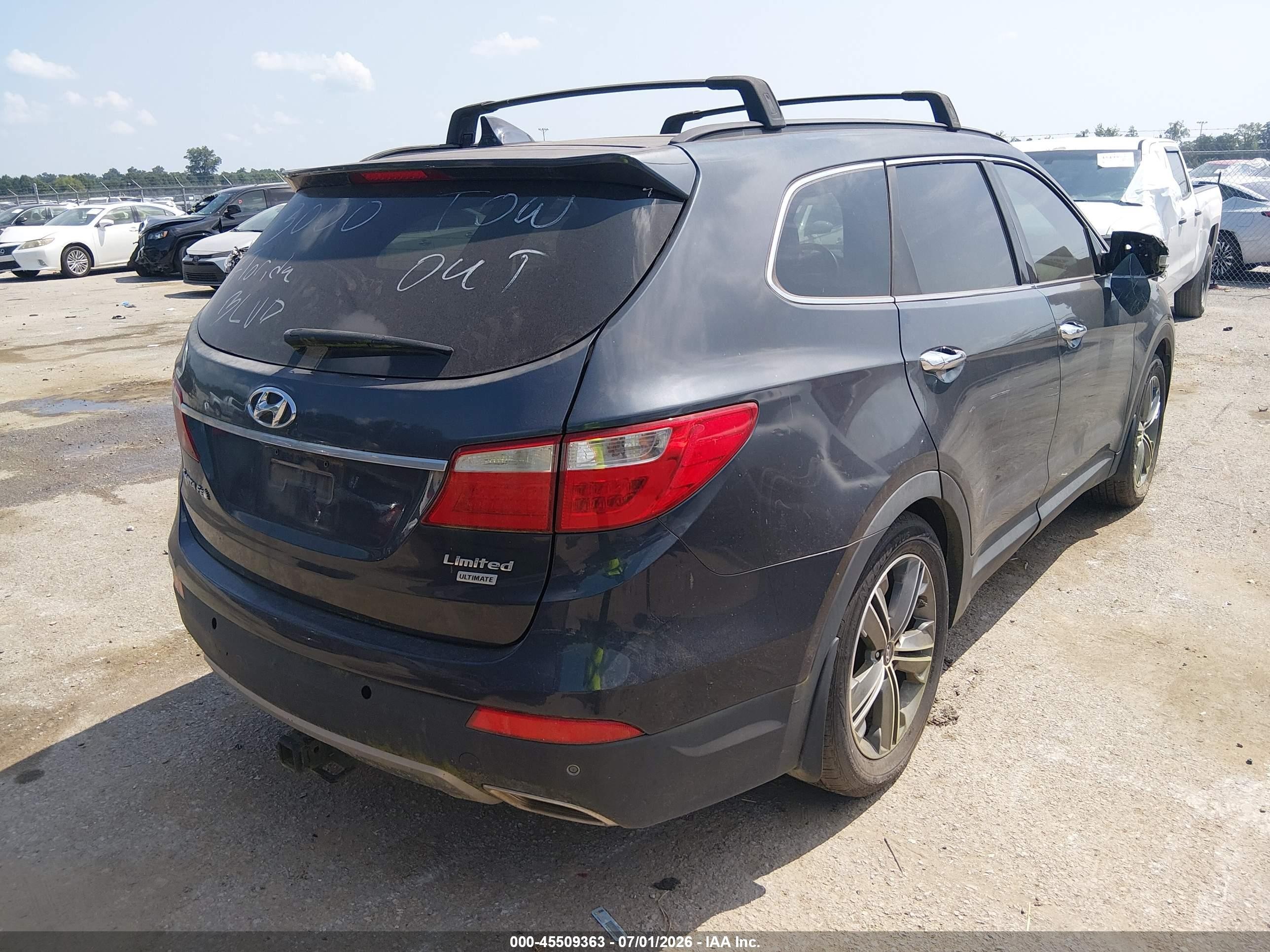 2015 Hyundai Santa Fe Limited Black vin: KM8SR4HF0FU128525