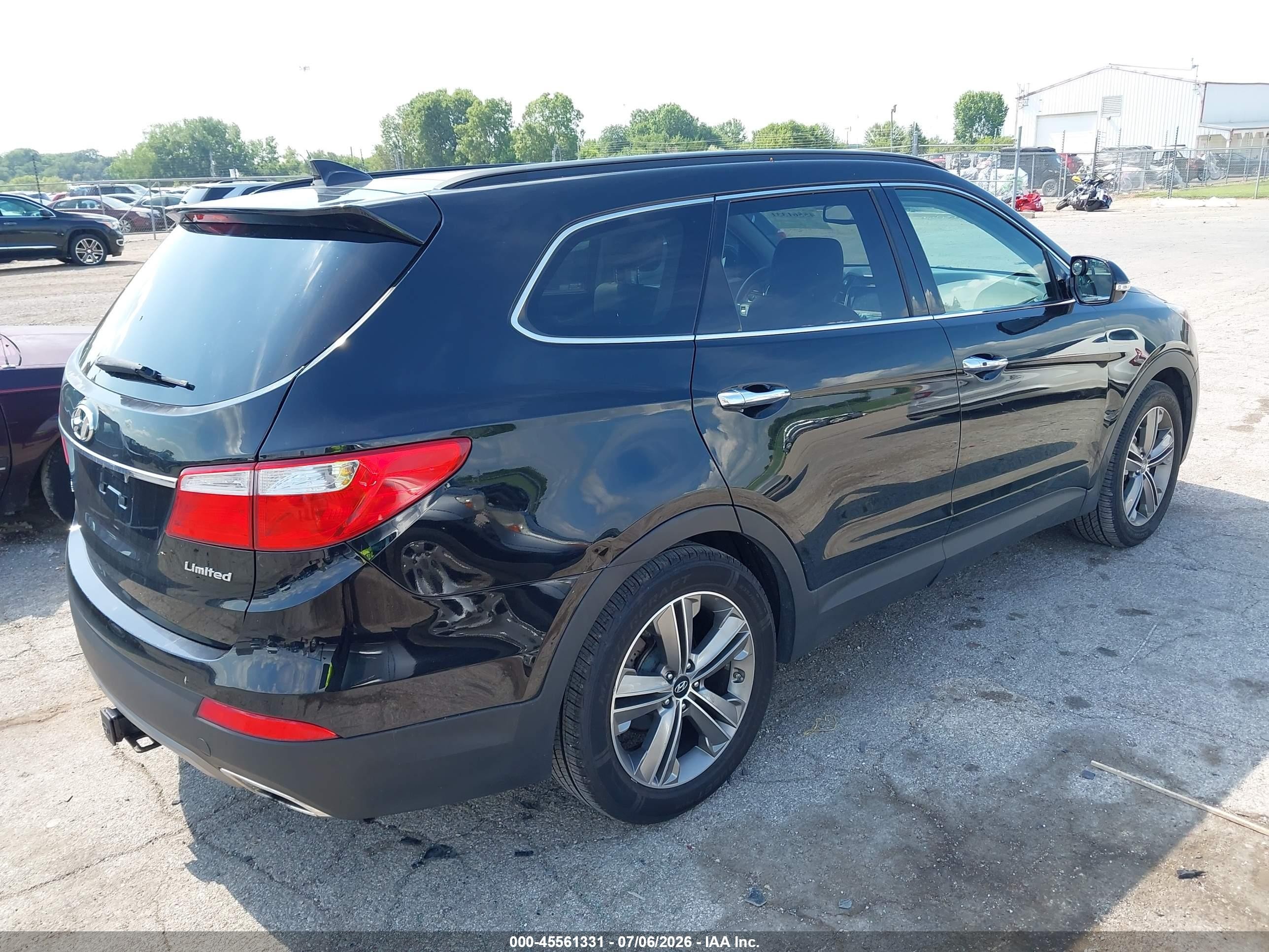 2013 Hyundai Santa Fe Limited Black vin: KM8SR4HF1DU001196