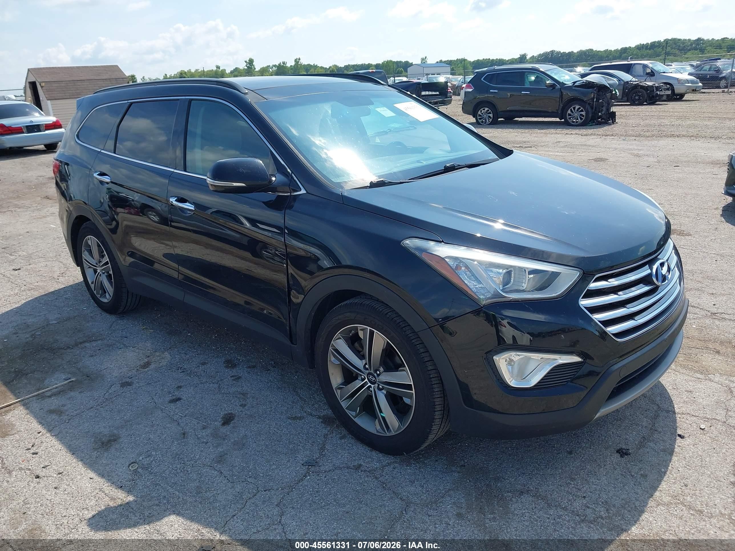 2013 Hyundai Santa Fe Limited Black vin: KM8SR4HF1DU001196