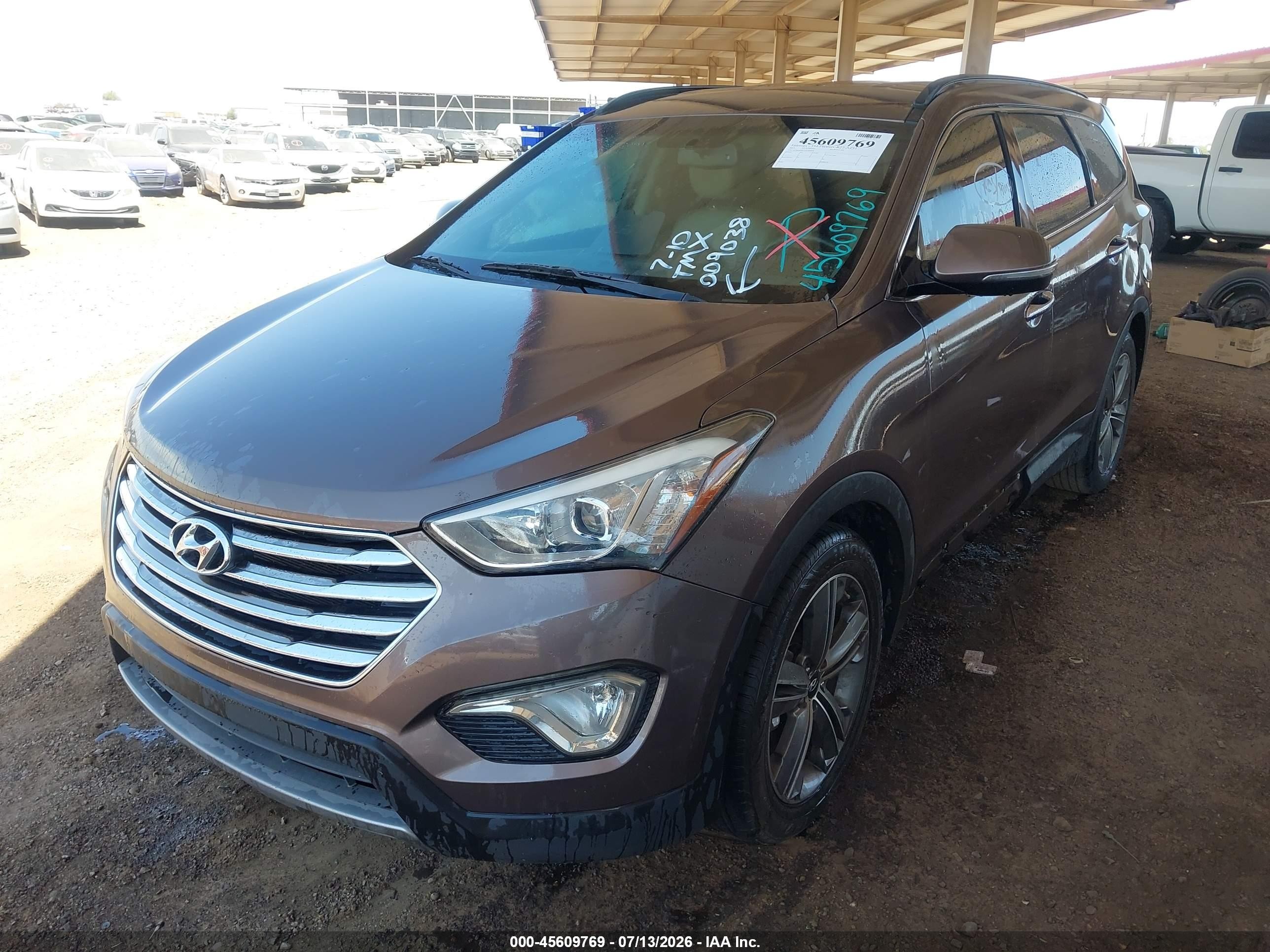 2013 Hyundai Santa Fe Limited Brown vin: KM8SR4HF1DU009038