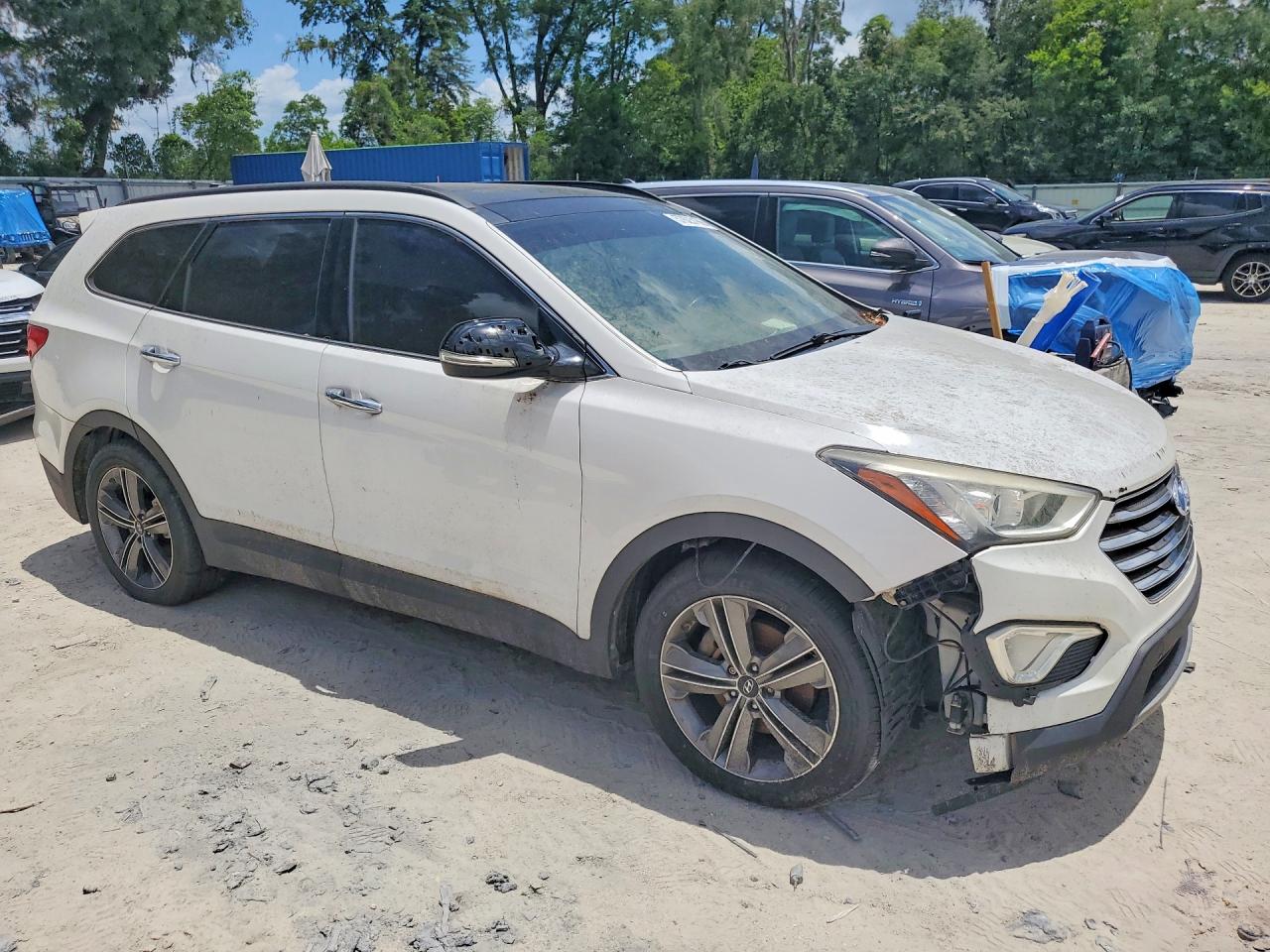 2013 Hyundai Santa Fe Limited White vin: KM8SR4HF2DU017519