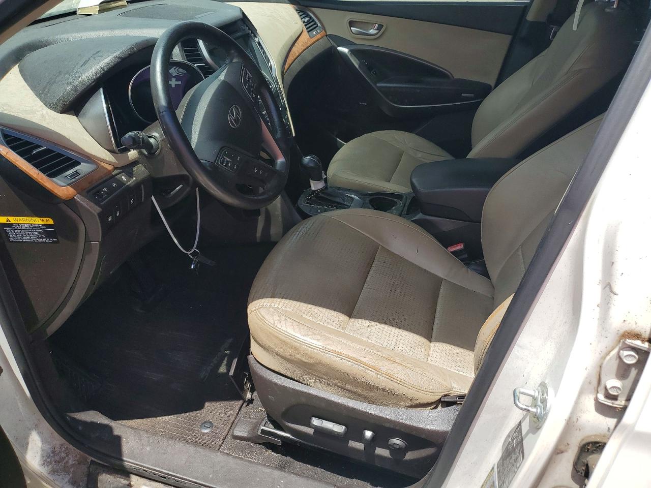2013 Hyundai Santa Fe Limited White vin: KM8SR4HF2DU017519