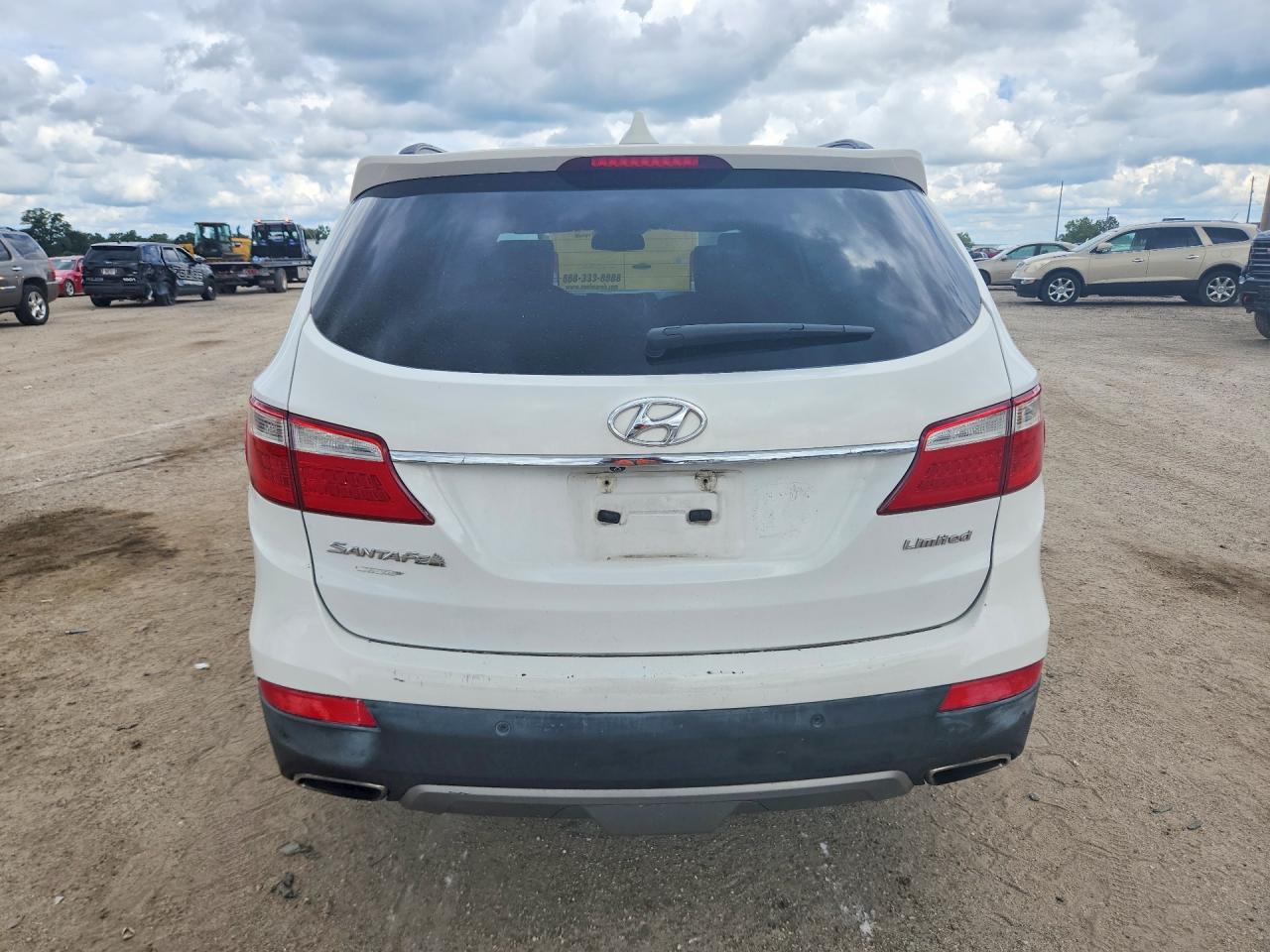 2014 Hyundai Santa Fe Limited White vin: KM8SR4HF2EU053065