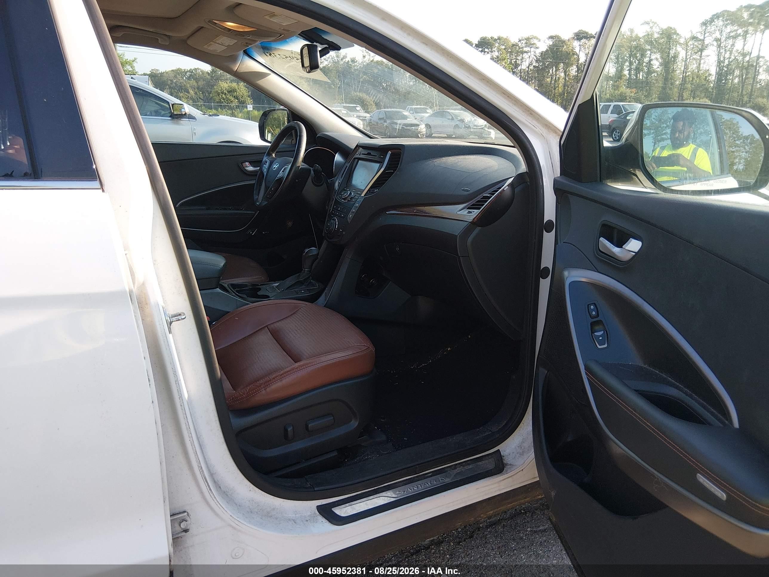 2014 Hyundai Santa Fe Limited White vin: KM8SR4HF2EU076149