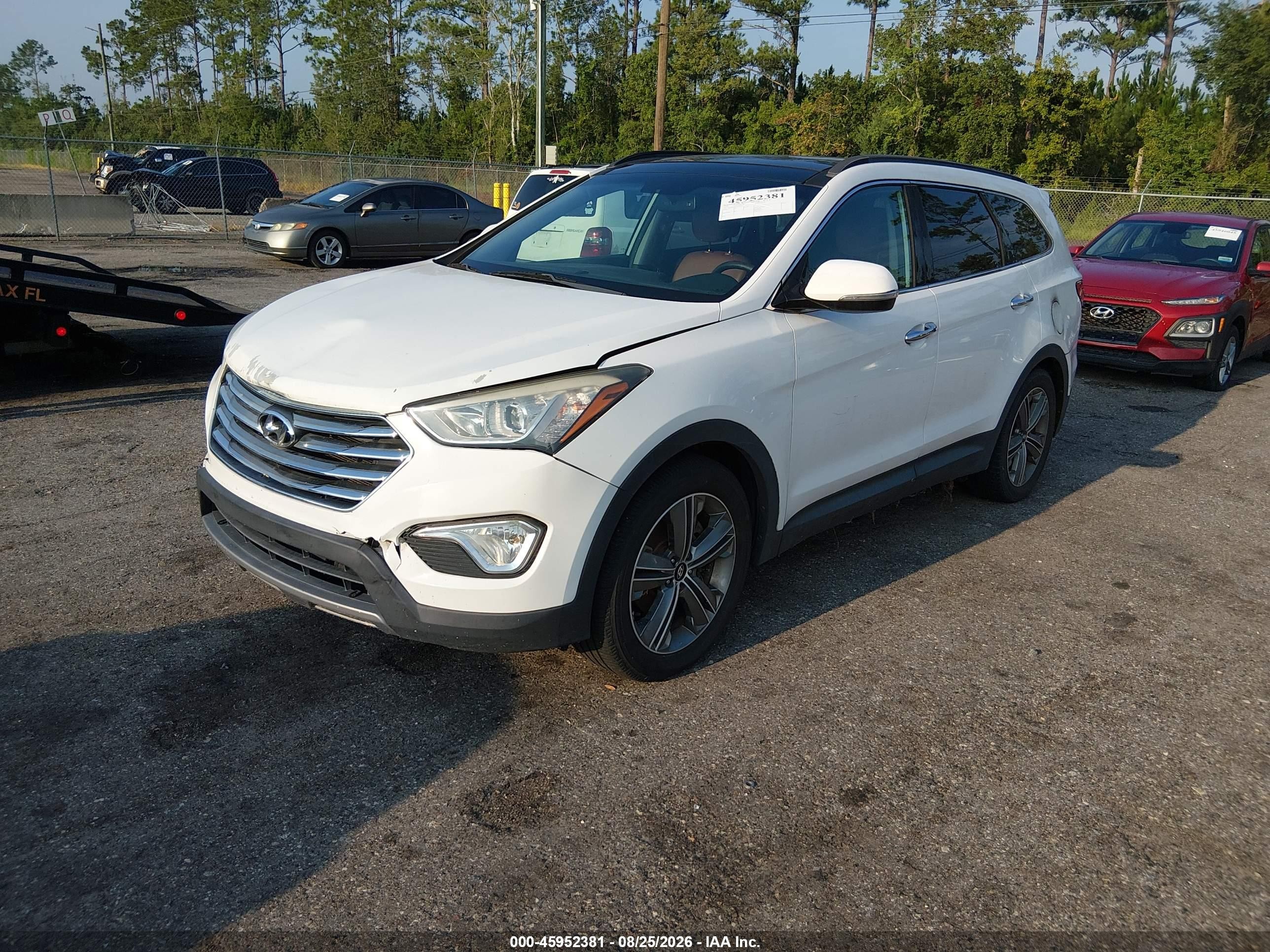 2014 Hyundai Santa Fe Limited White vin: KM8SR4HF2EU076149