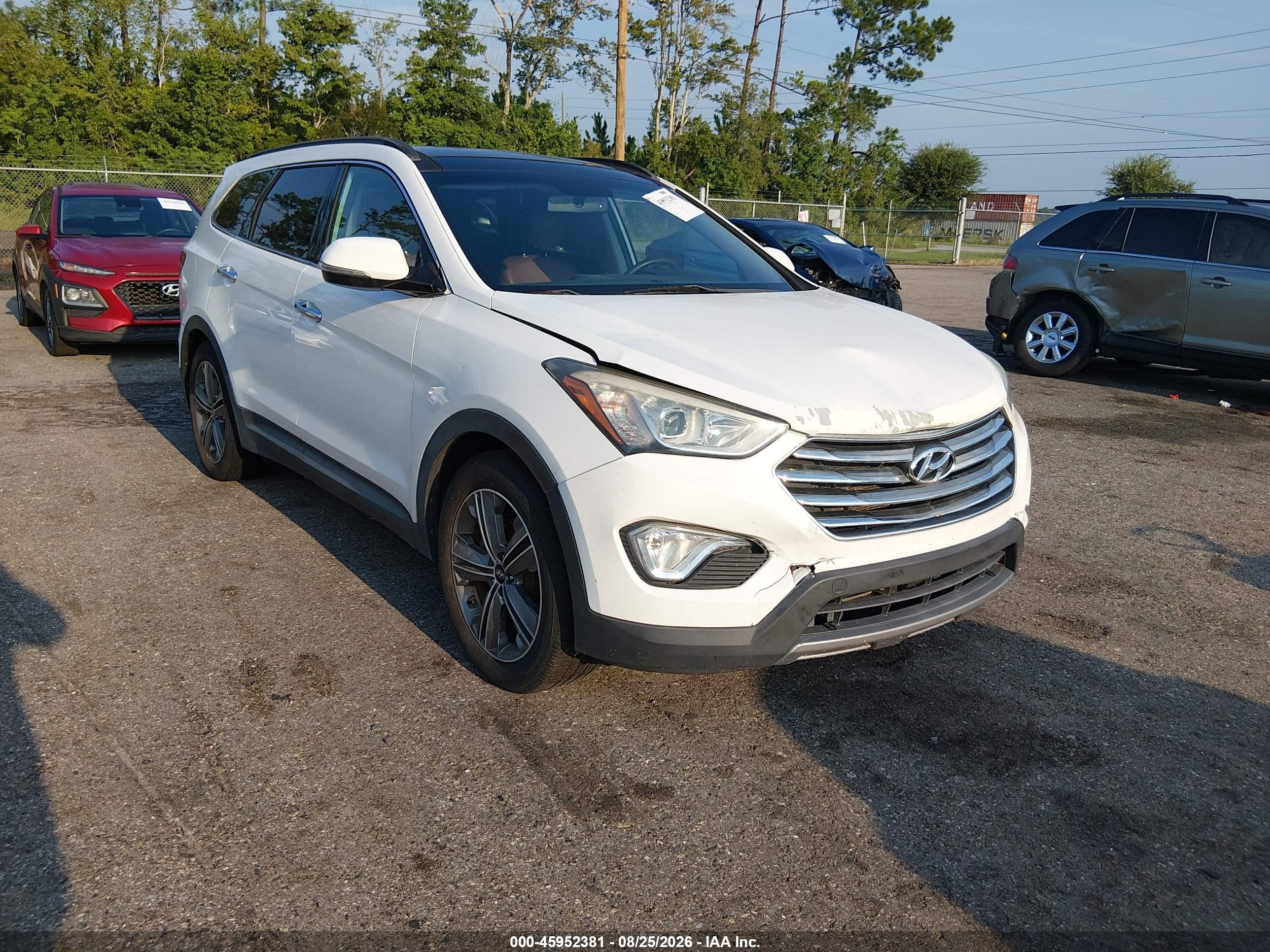 2014 Hyundai Santa Fe Limited White vin: KM8SR4HF2EU076149