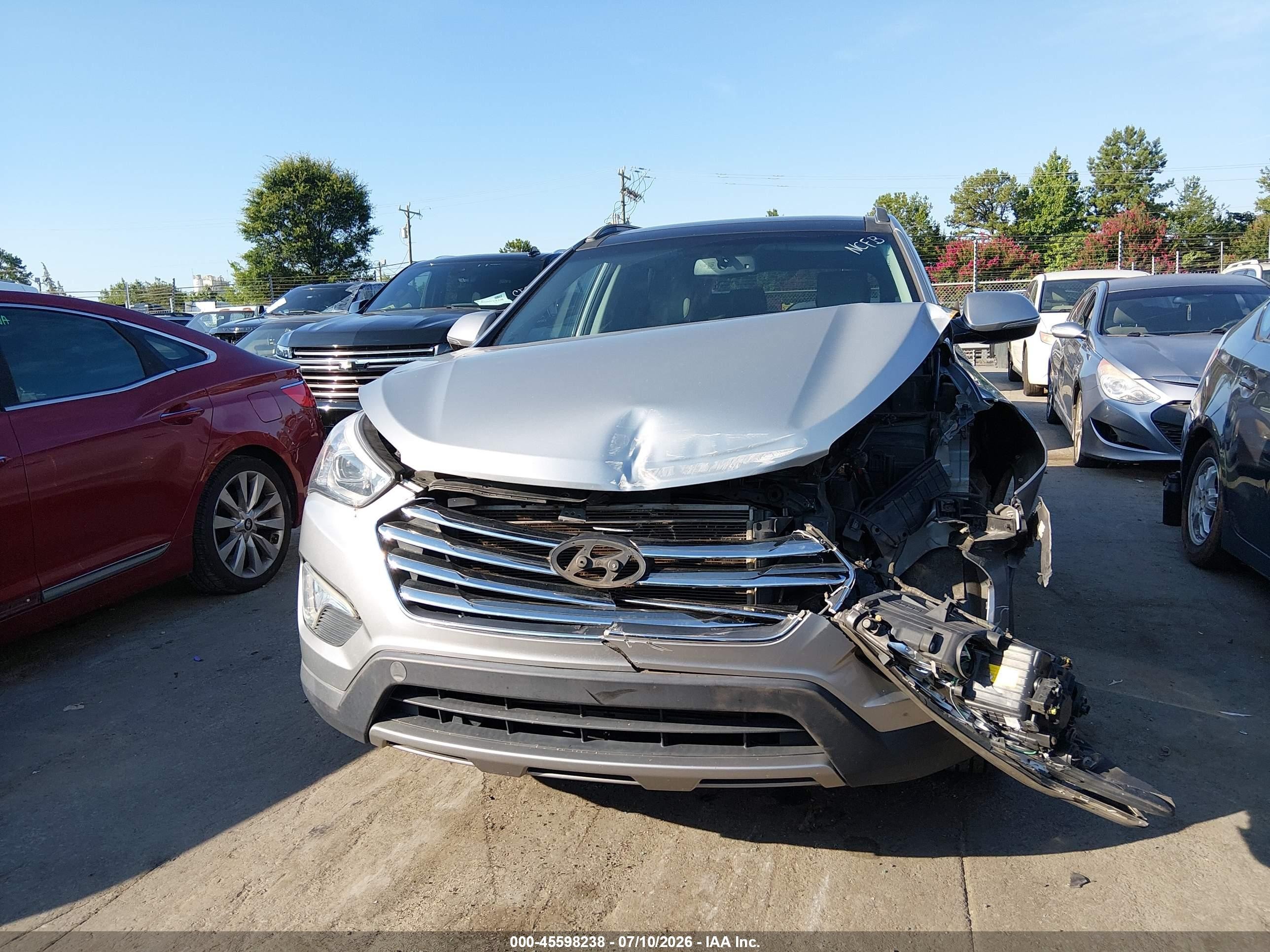2015 Hyundai Santa Fe Limited Серебряный vin: KM8SR4HF2FU114948