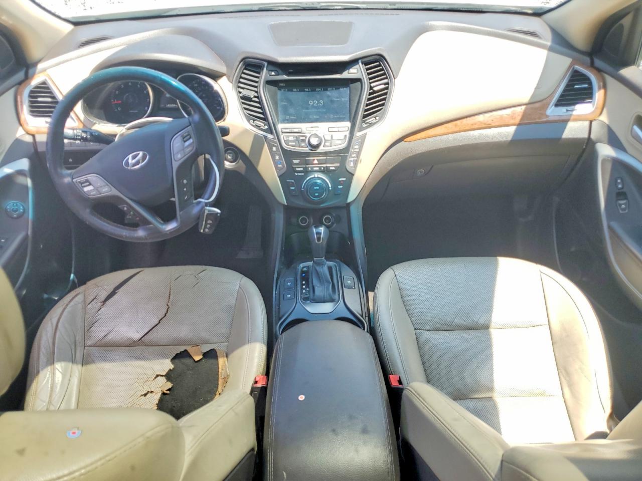 2015 Hyundai Santa Fe Gls White vin: KM8SR4HF2FU117817