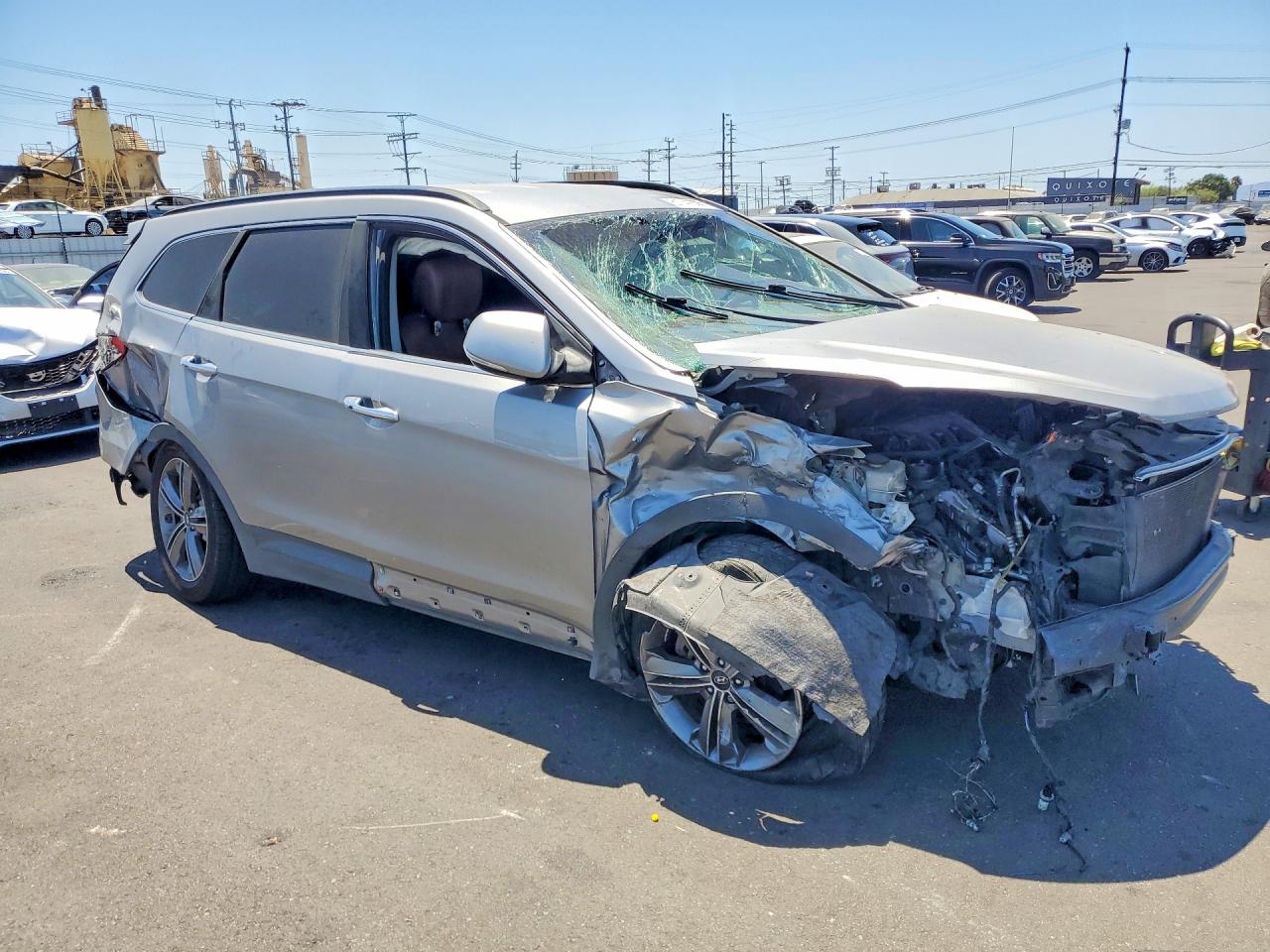 2013 Hyundai Santa Fe Limited Серебряный vin: KM8SR4HF4DU010149