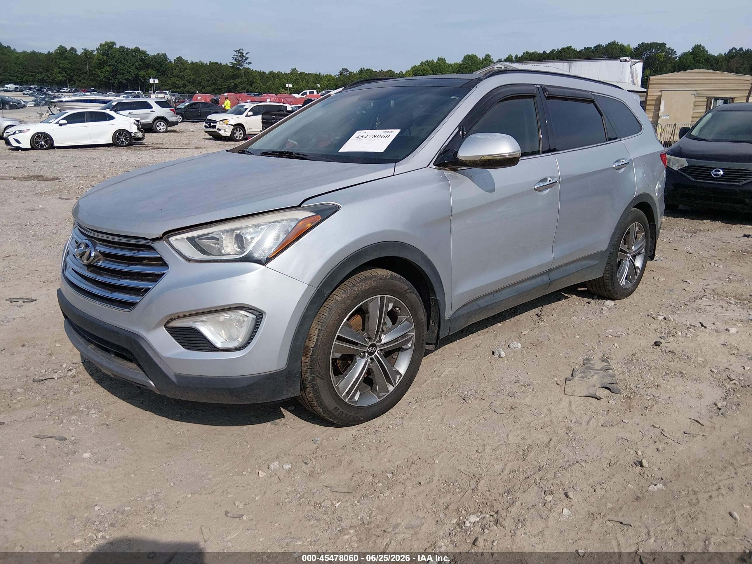 2014 Hyundai Santa Fe Limited Silver vin: KM8SR4HF4EU041015