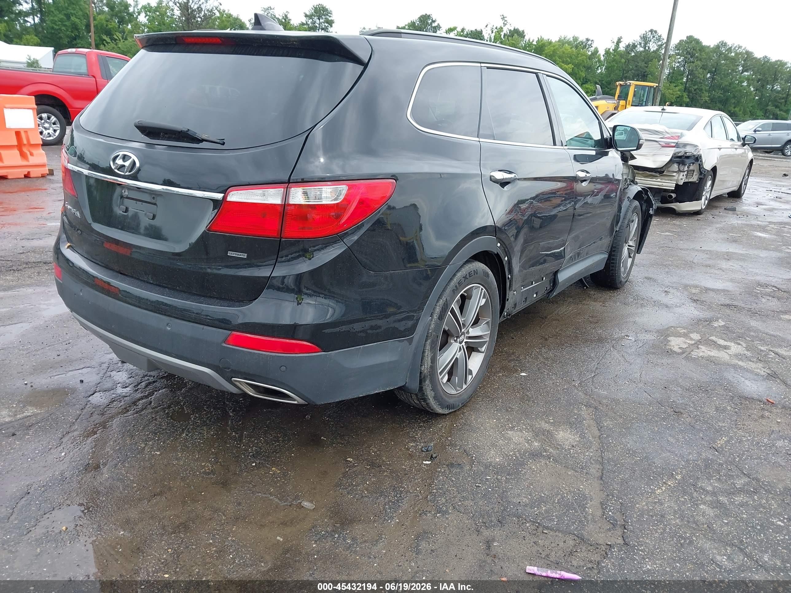 2014 Hyundai Santa Fe Gls Black vin: KM8SR4HF4EU075729