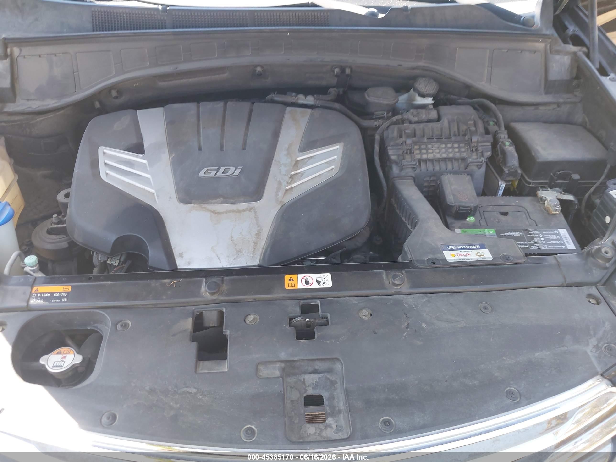 2013 Hyundai Santa Fe Limited Black vin: KM8SR4HF5DU002609