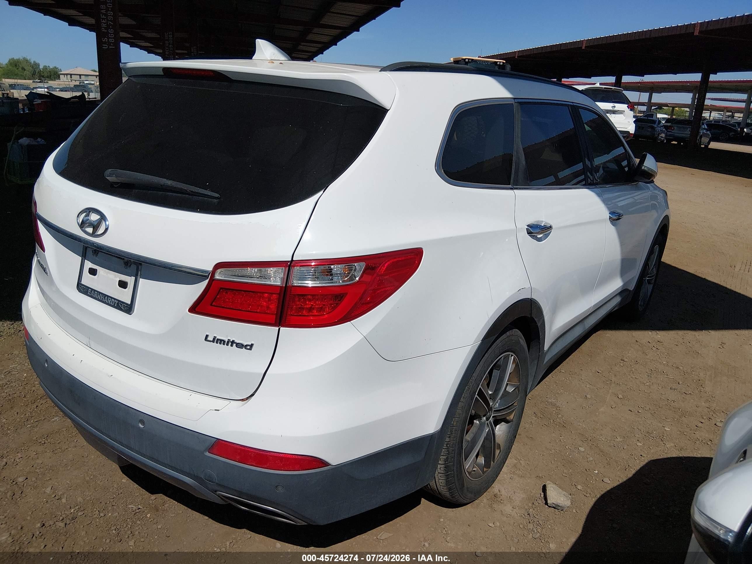 2014 Hyundai Santa Fe Limited White vin: KM8SR4HF5EU057319