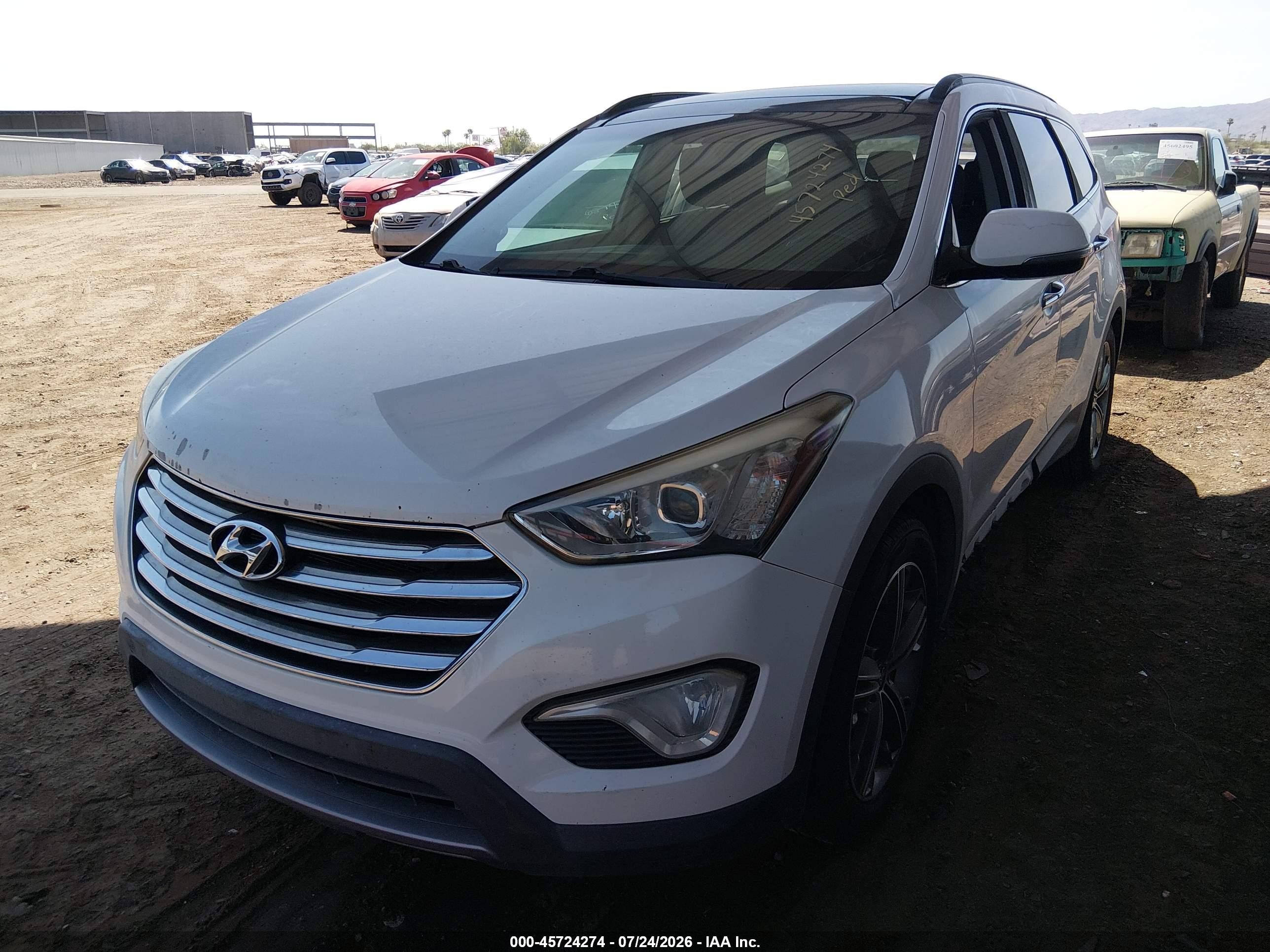 2014 Hyundai Santa Fe Limited White vin: KM8SR4HF5EU057319