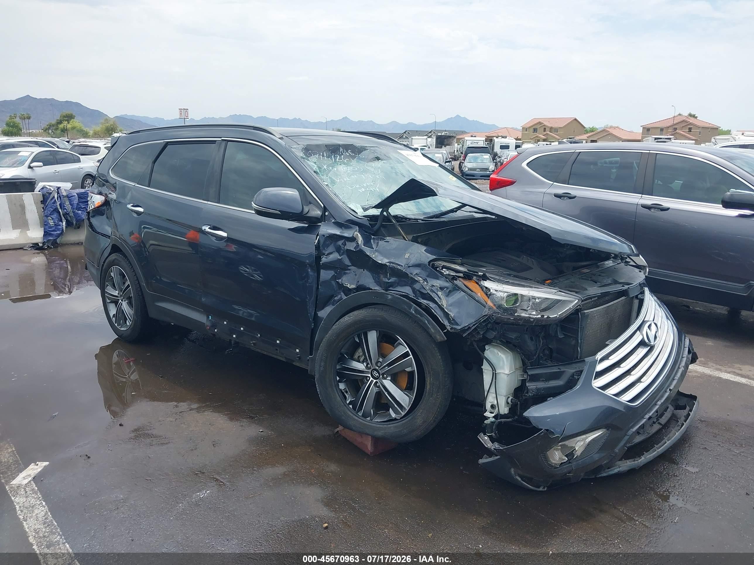 2015 Hyundai Santa Fe Gls Черный vin: KM8SR4HF5FU129444