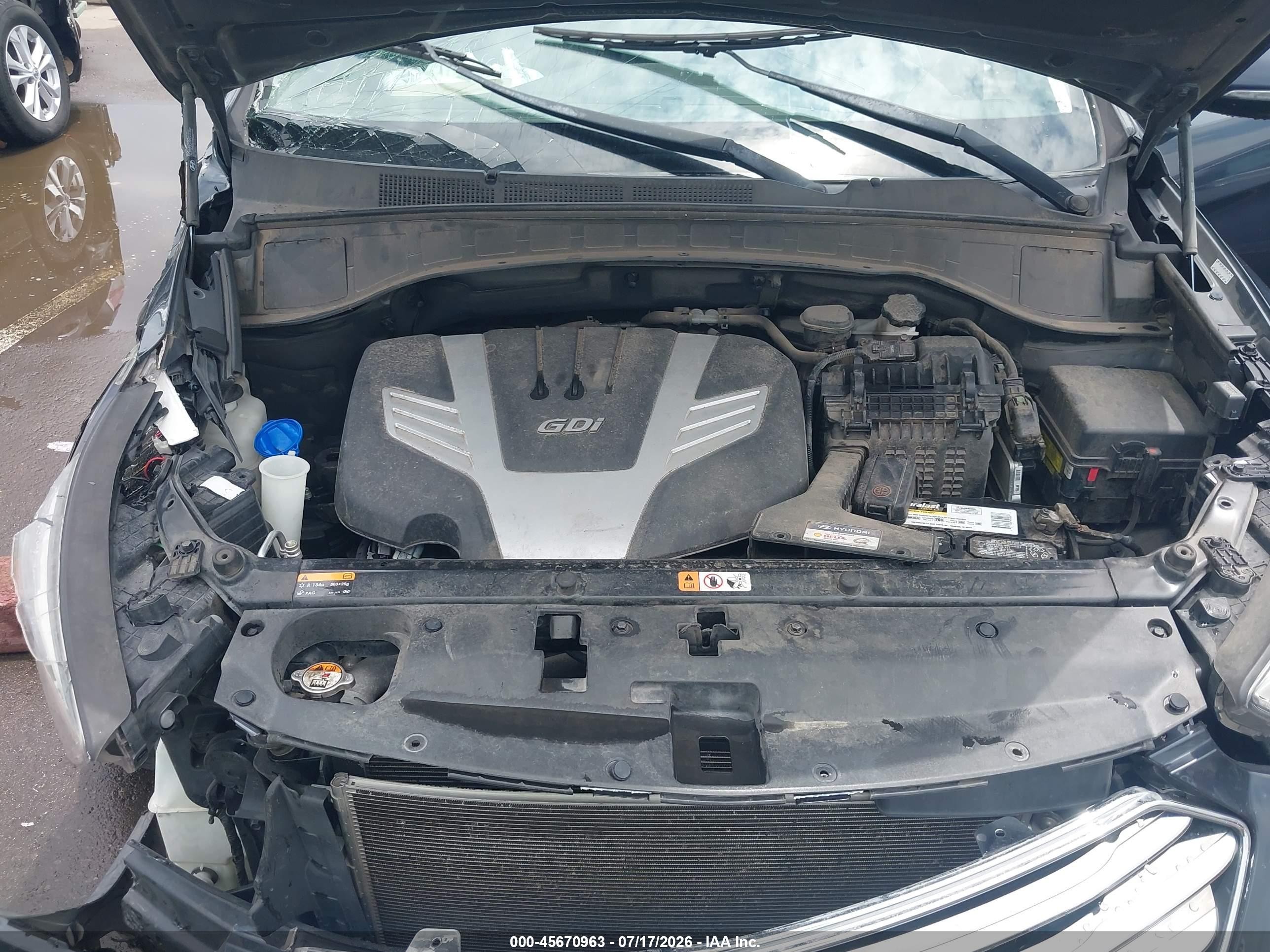 2015 Hyundai Santa Fe Gls Черный vin: KM8SR4HF5FU129444