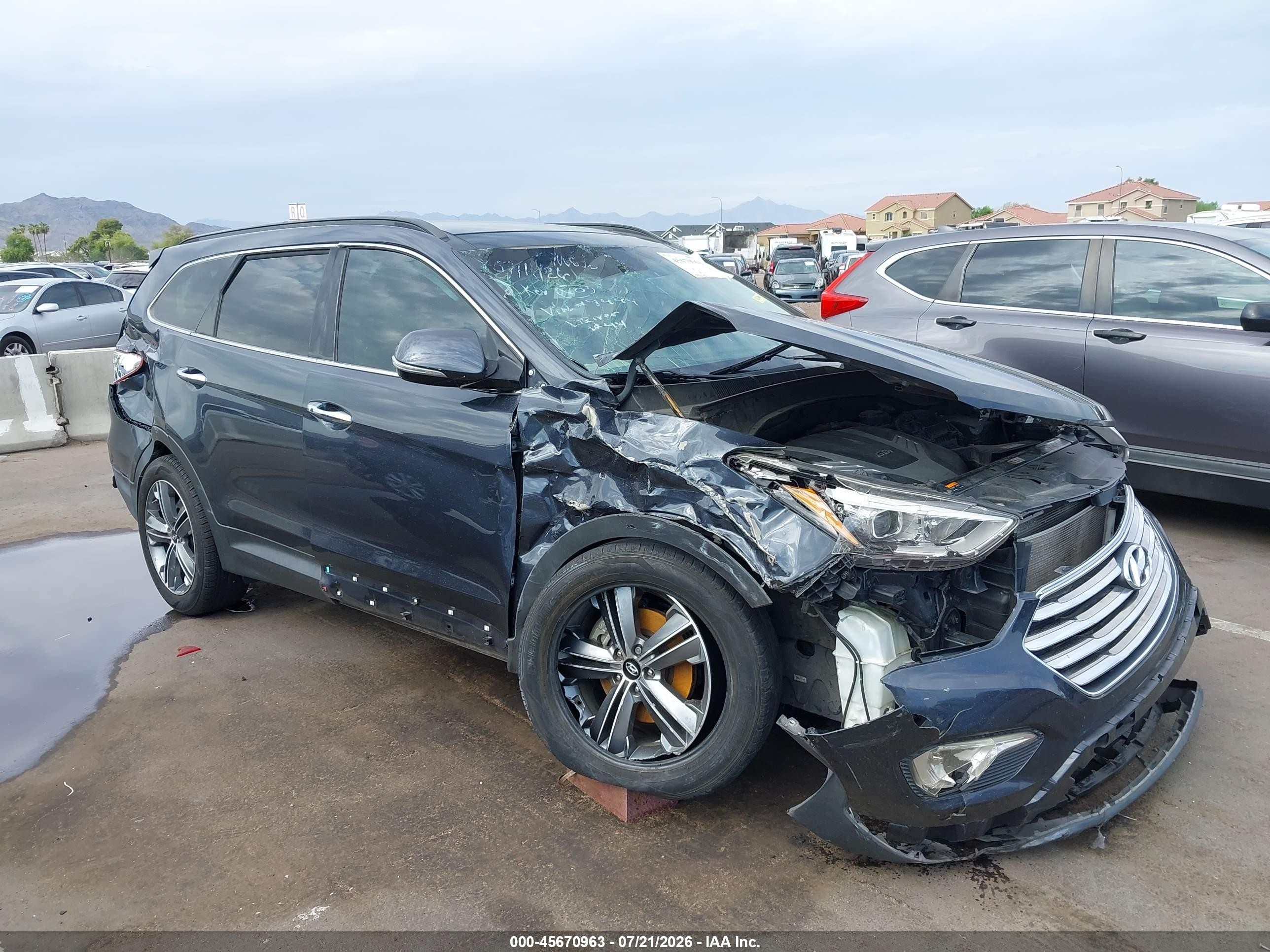 2015 Hyundai Santa Fe Gls Черный vin: KM8SR4HF5FU129444