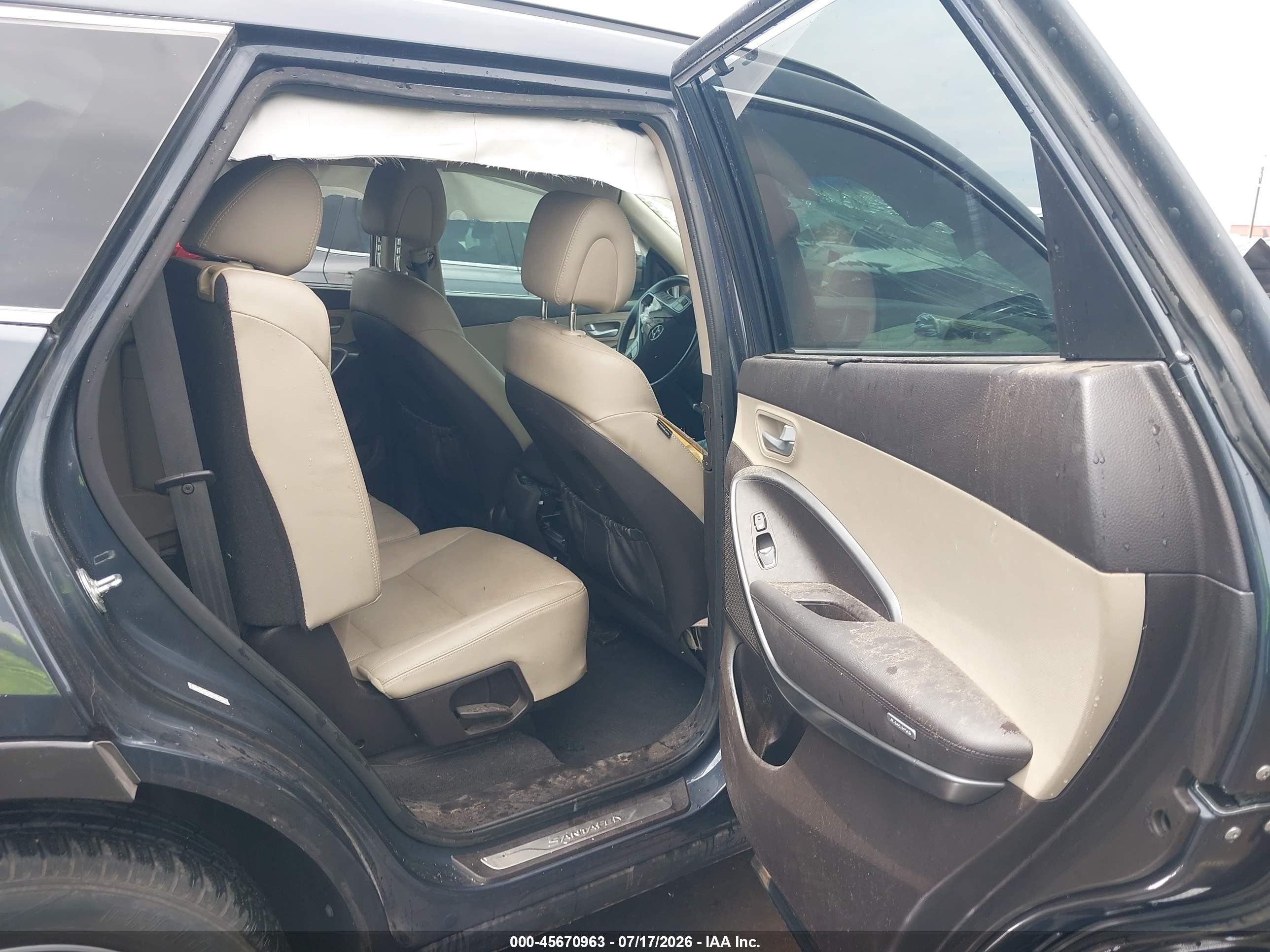 2015 Hyundai Santa Fe Gls Черный vin: KM8SR4HF5FU129444