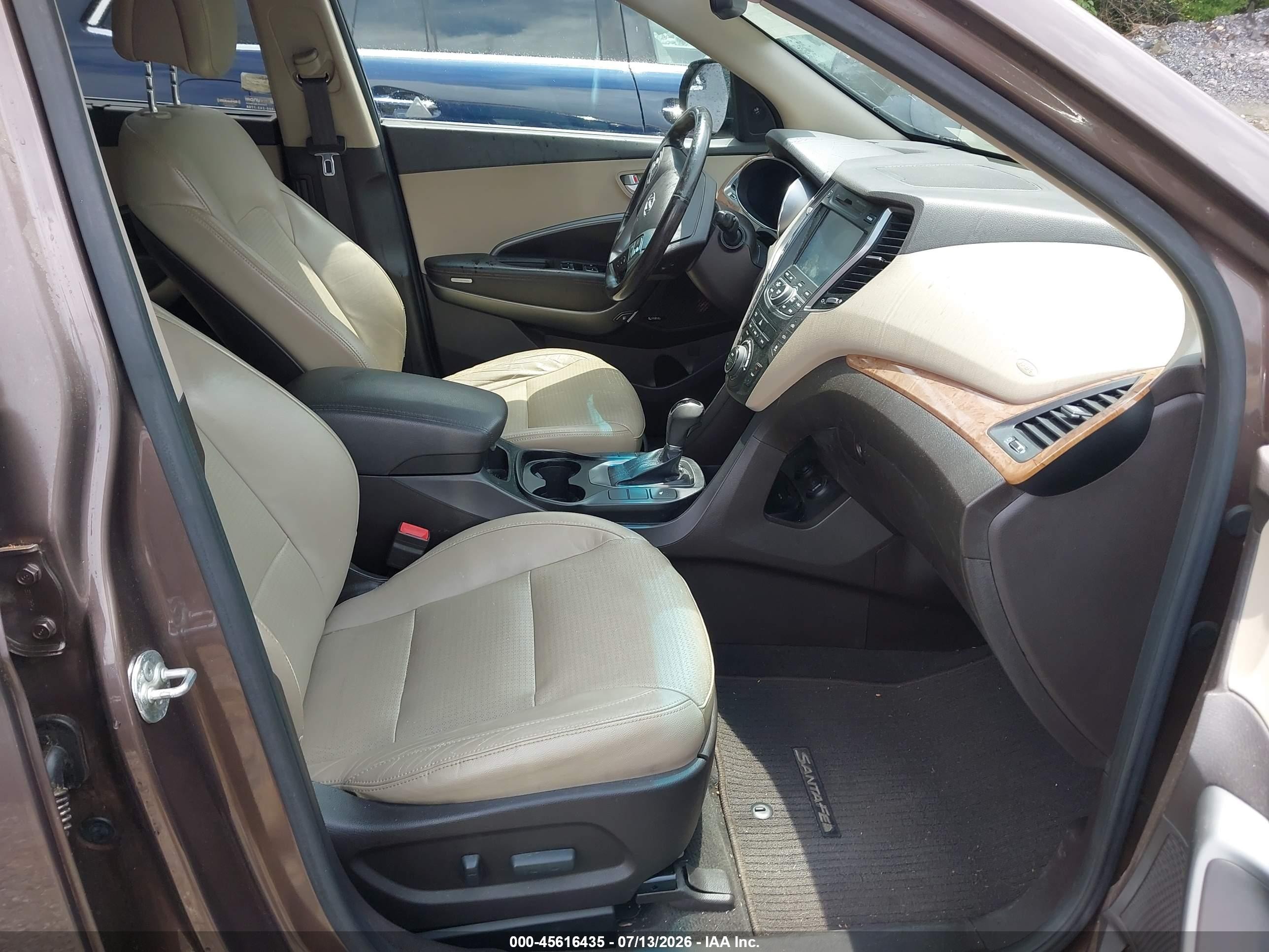 2013 Hyundai Santa Fe Limited Brown vin: KM8SR4HF6DU009052