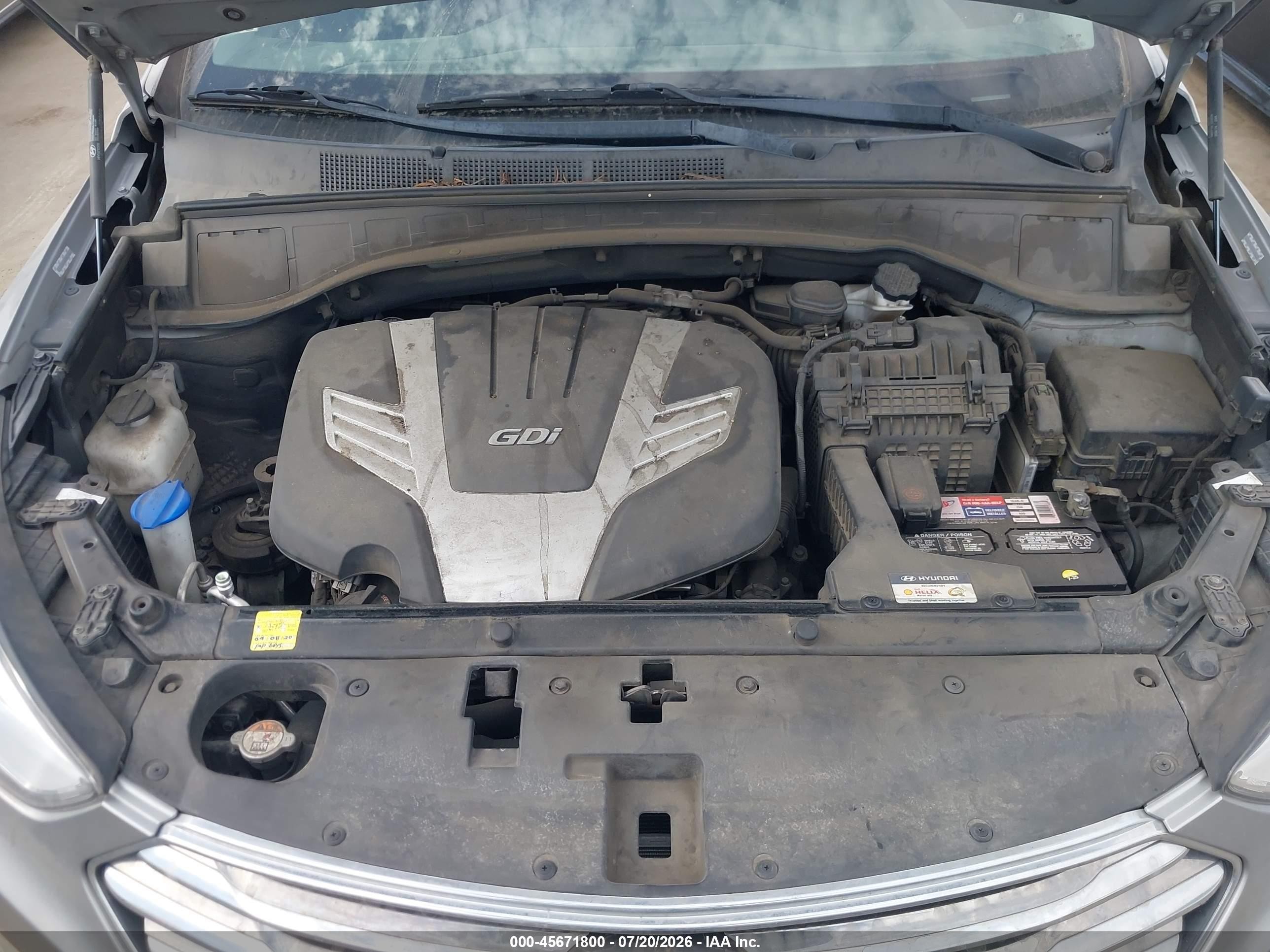 2014 Hyundai Santa Fe Gls Серебряный vin: KM8SR4HF6EU053828