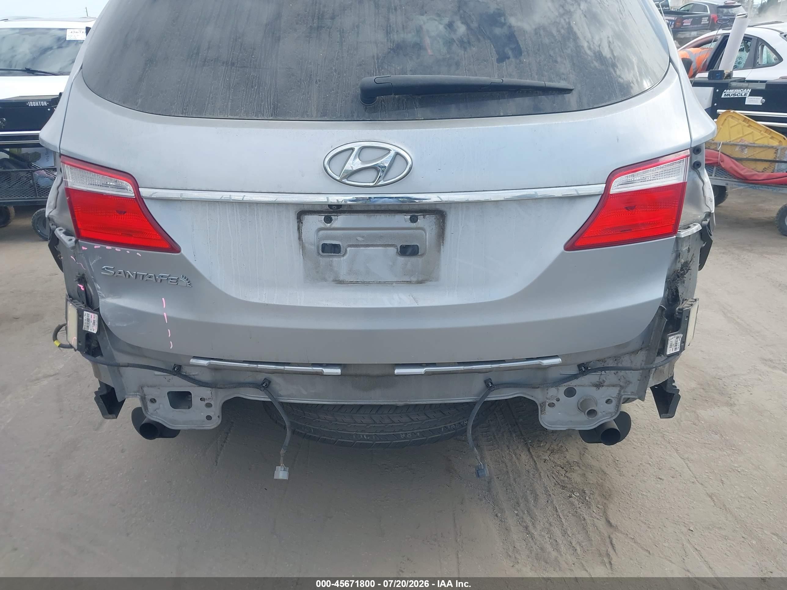 2014 Hyundai Santa Fe Gls Серебряный vin: KM8SR4HF6EU053828