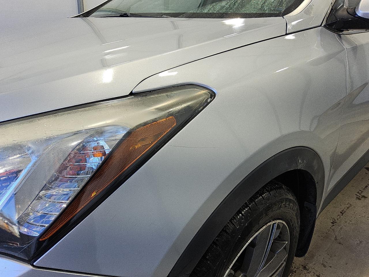 2014 Hyundai Santa Fe Gls Gray vin: KM8SR4HF6EU072668 Damage: Left Front Fender, Multiple Scratches Heavy, 2