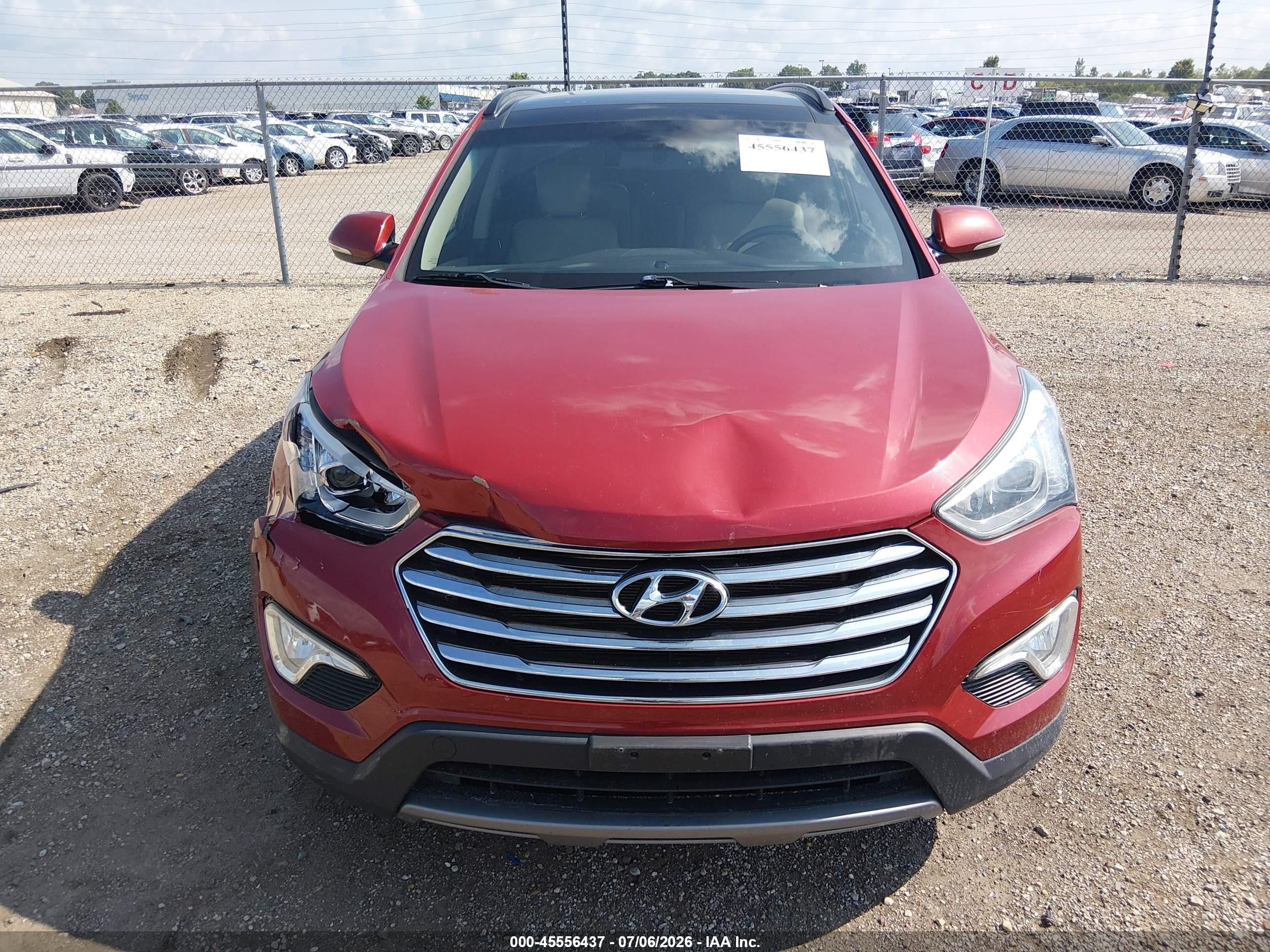 2013 Hyundai Santa Fe Limited Красный vin: KM8SR4HF7DU031643