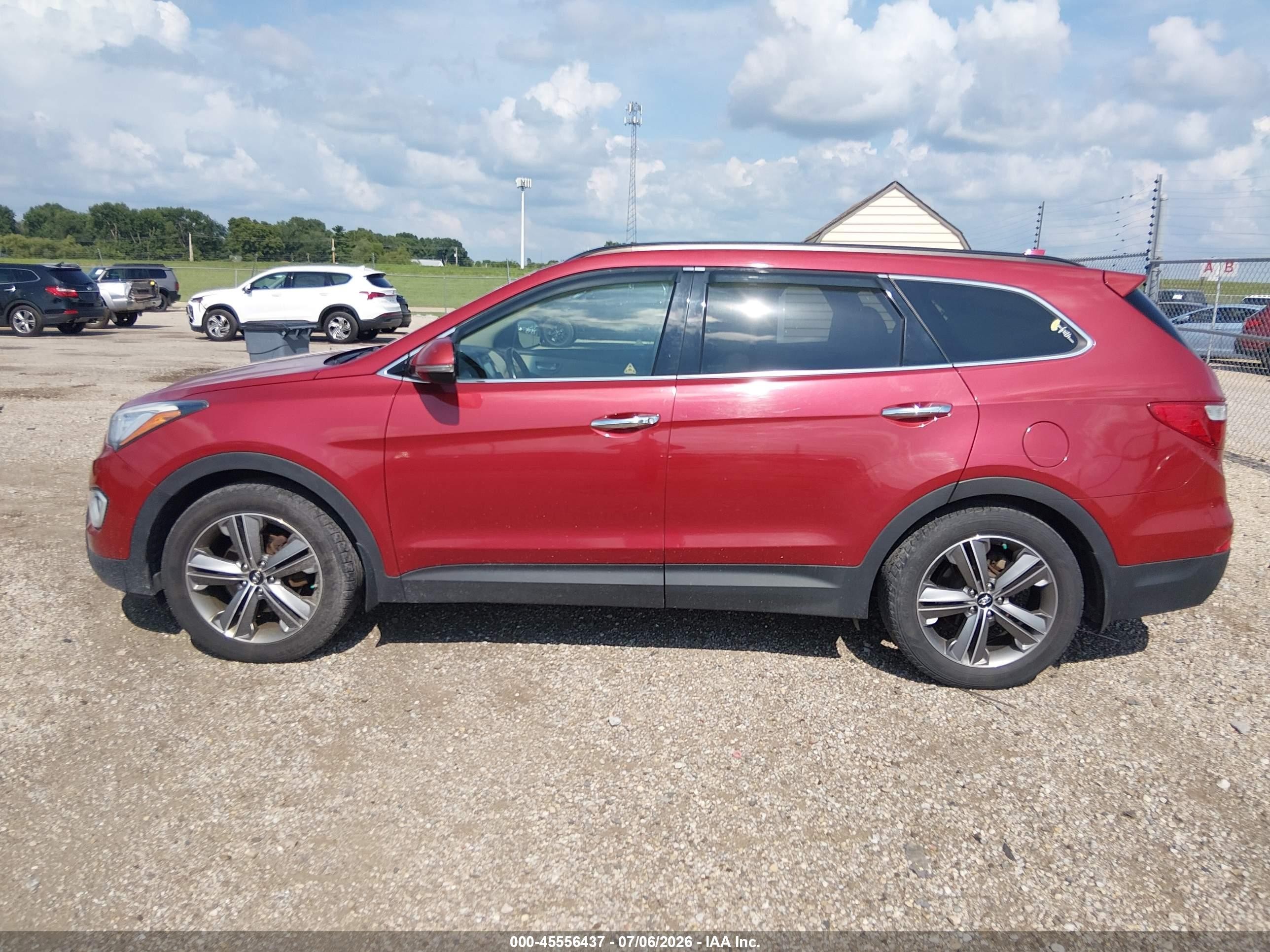 2013 Hyundai Santa Fe Limited Красный vin: KM8SR4HF7DU031643