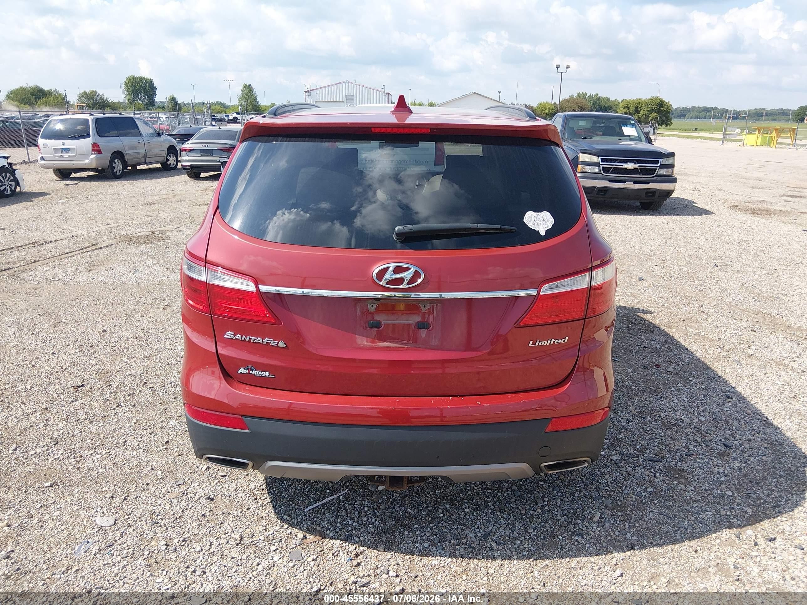 2013 Hyundai Santa Fe Limited Красный vin: KM8SR4HF7DU031643