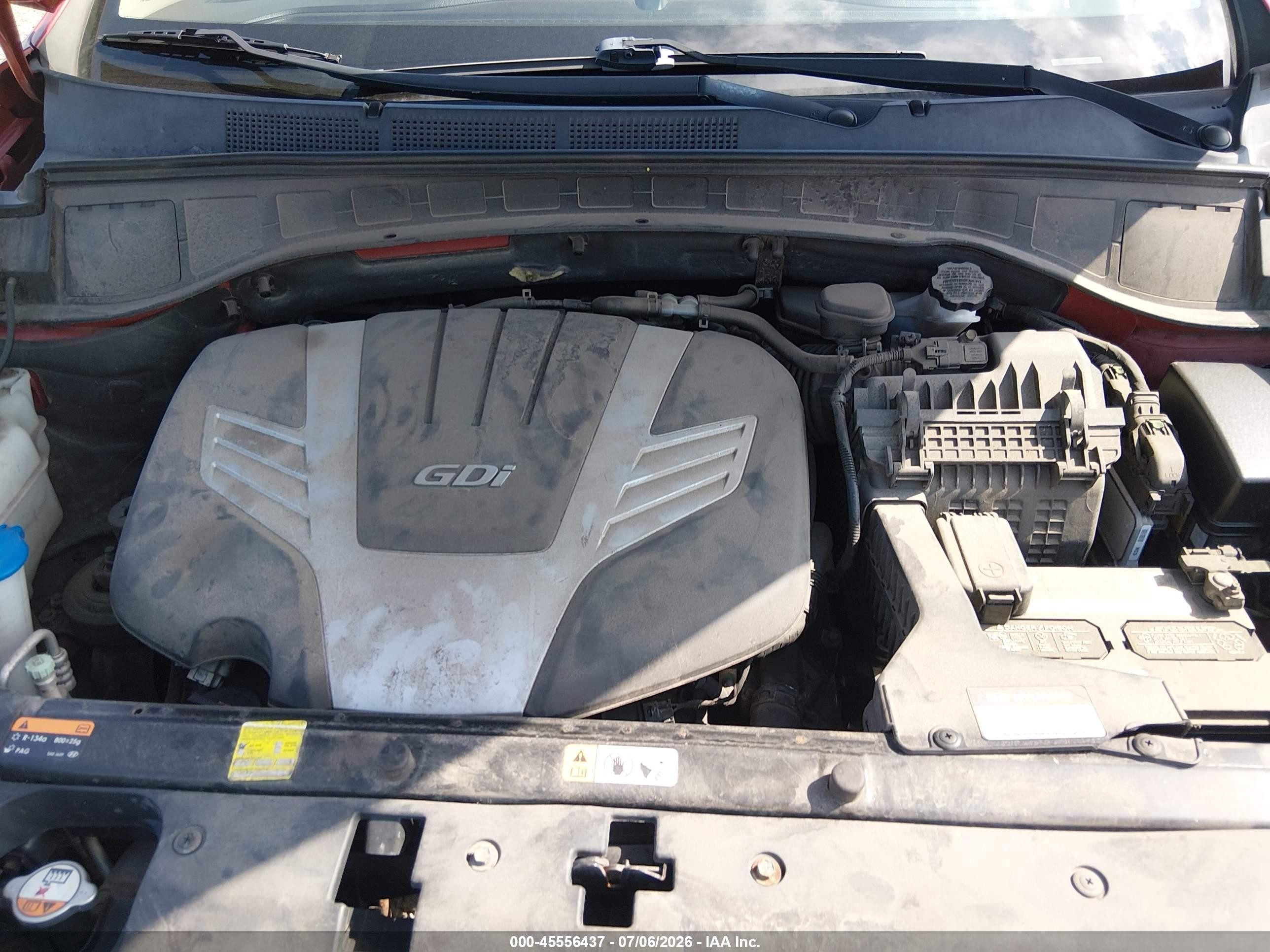2013 Hyundai Santa Fe Limited Красный vin: KM8SR4HF7DU031643