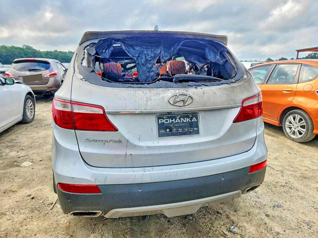 2014 Hyundai Santa Fe Gls Silver vin: KM8SR4HF7EU066085