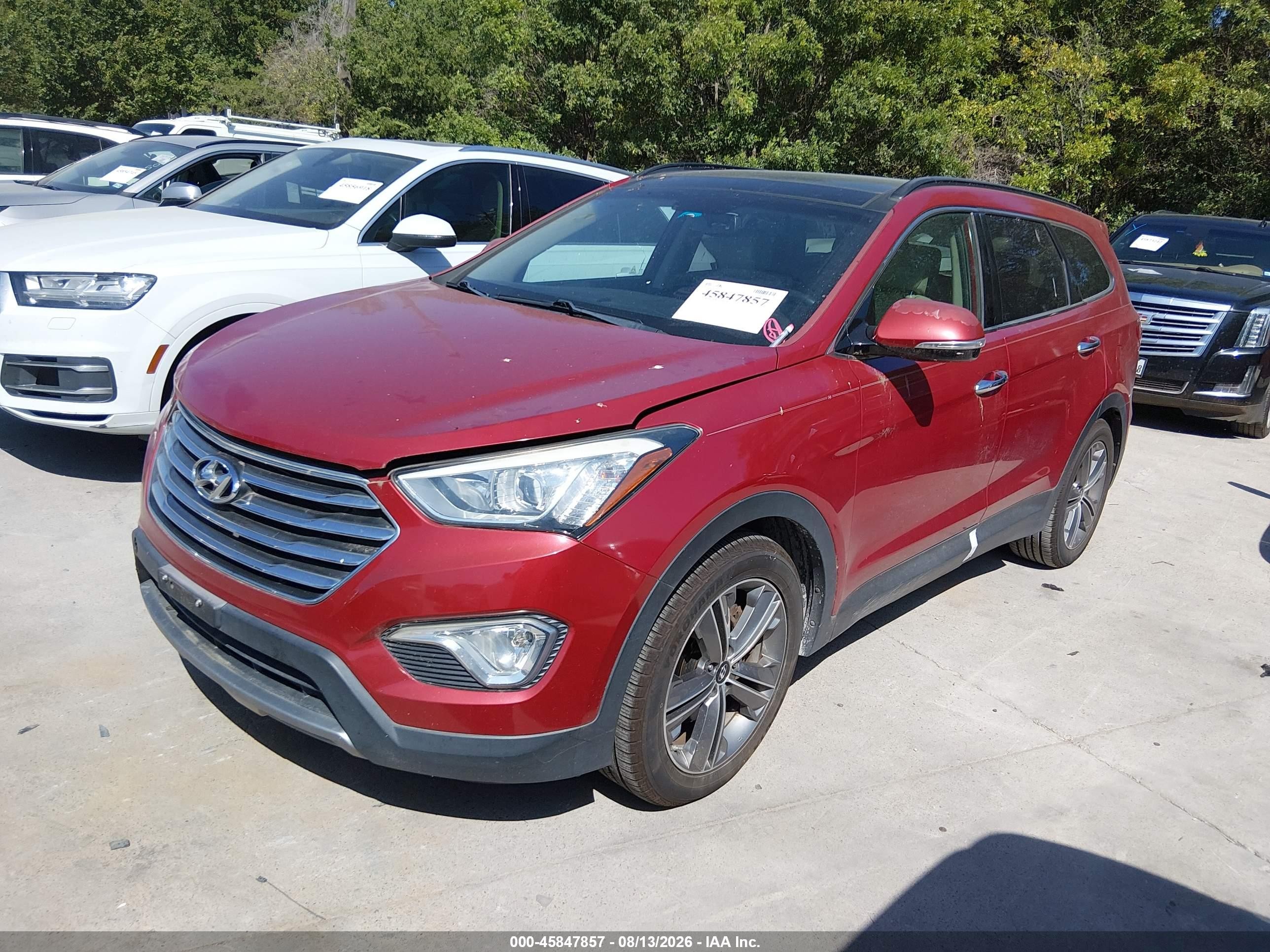 2014 Hyundai Santa Fe Gls Red vin: KM8SR4HF7EU081119