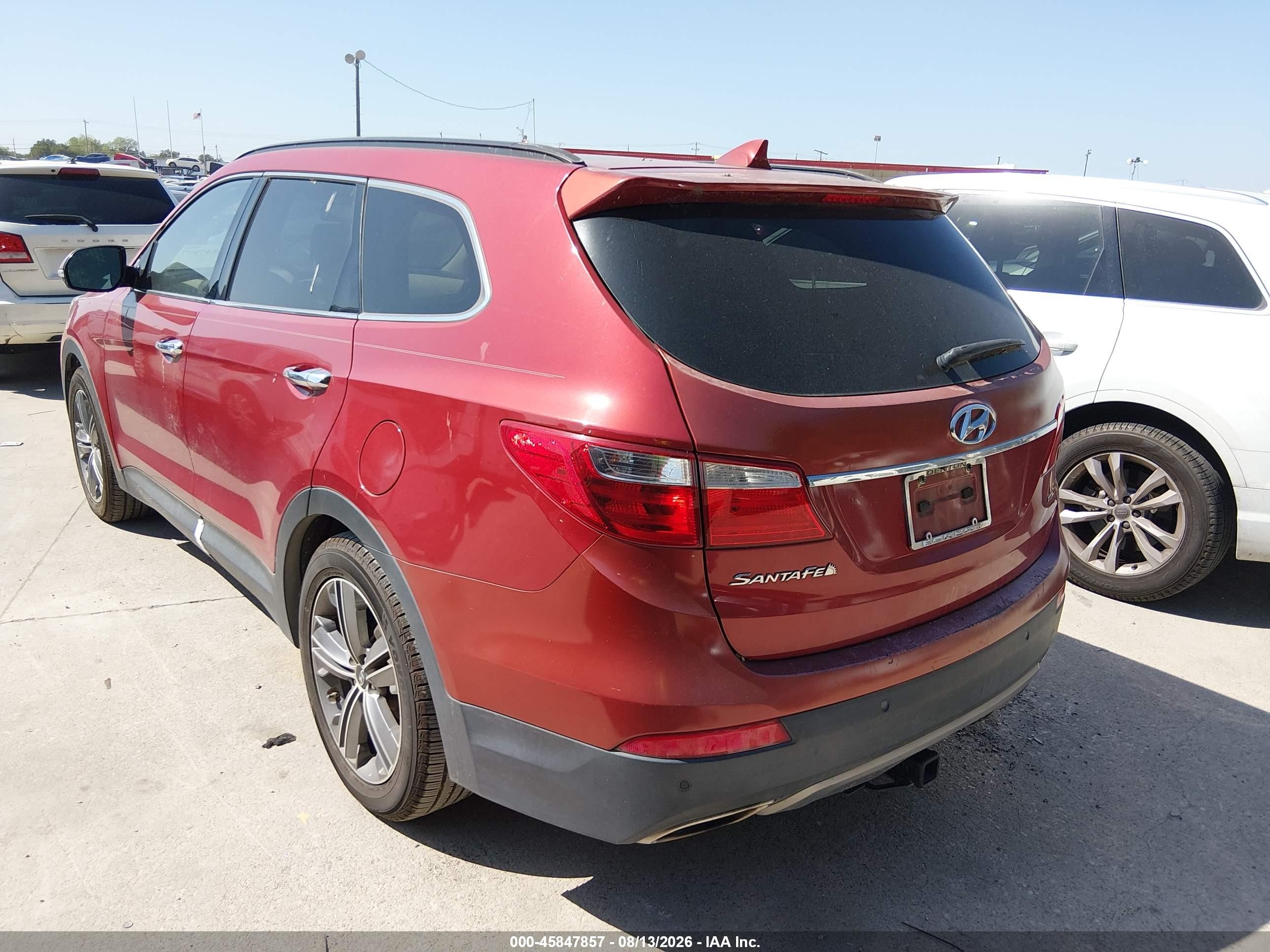 2014 Hyundai Santa Fe Gls Red vin: KM8SR4HF7EU081119