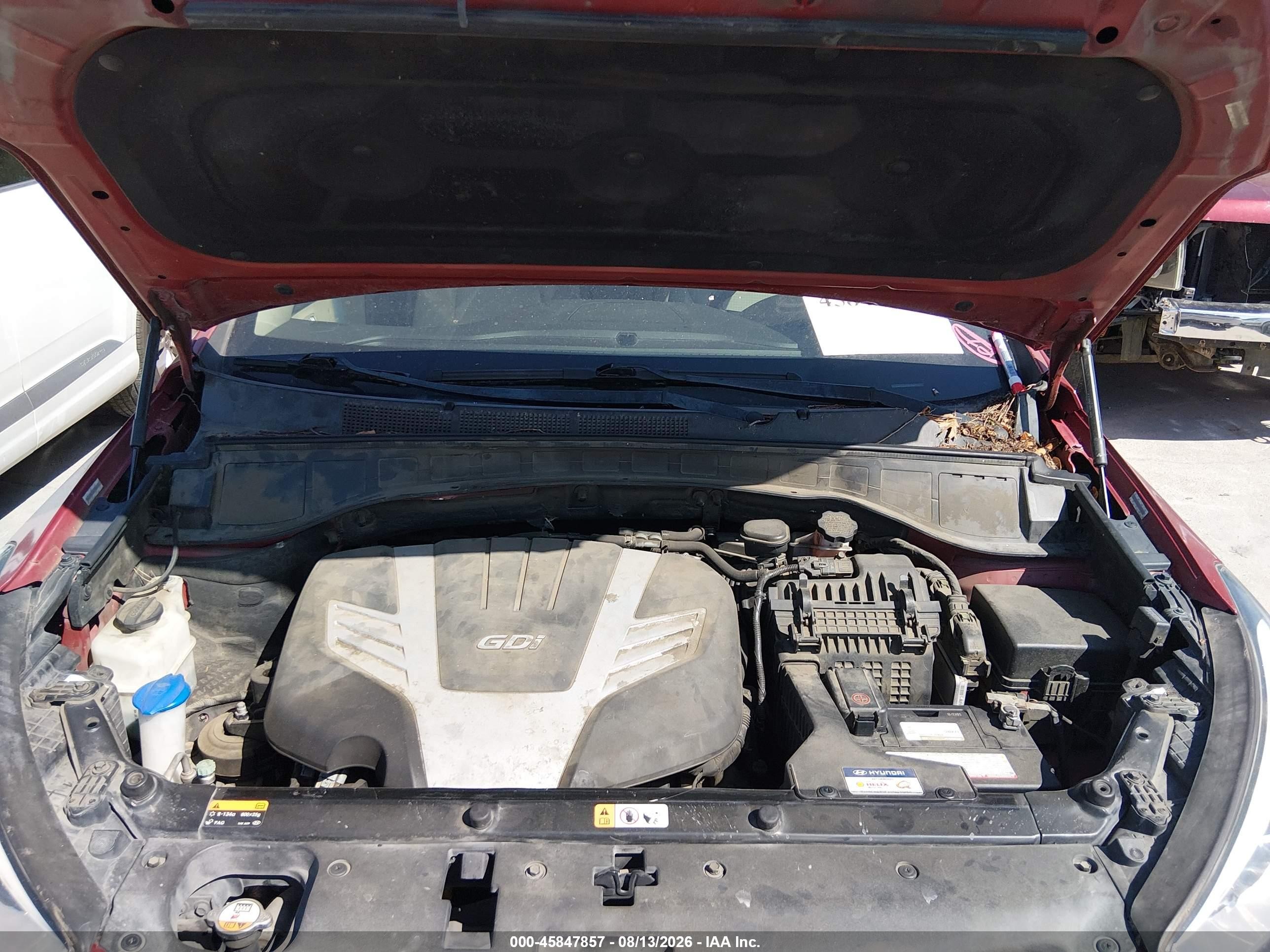 2014 Hyundai Santa Fe Gls Red vin: KM8SR4HF7EU081119